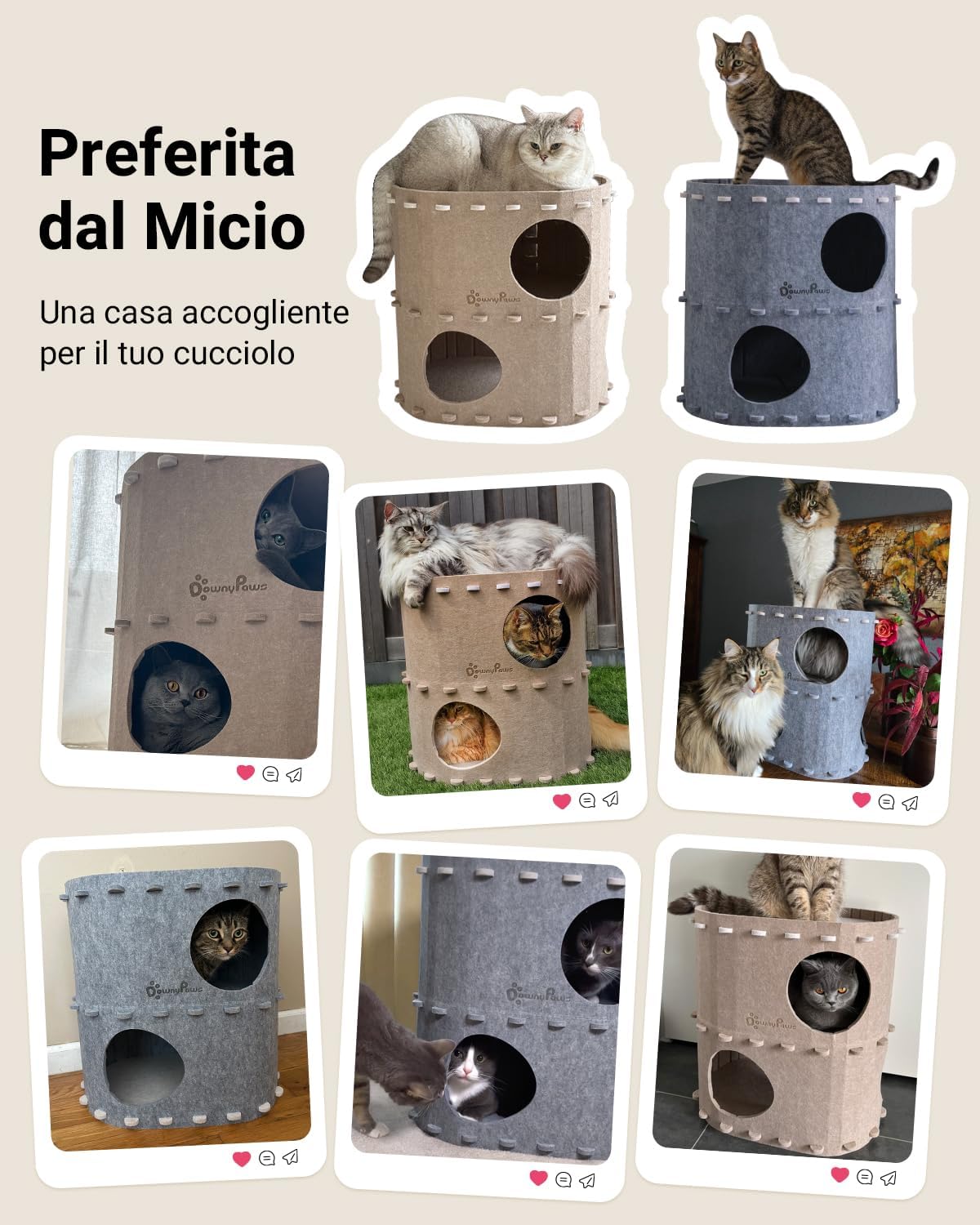 Detalle de DownyPaws Cuccia per gatti 🐱