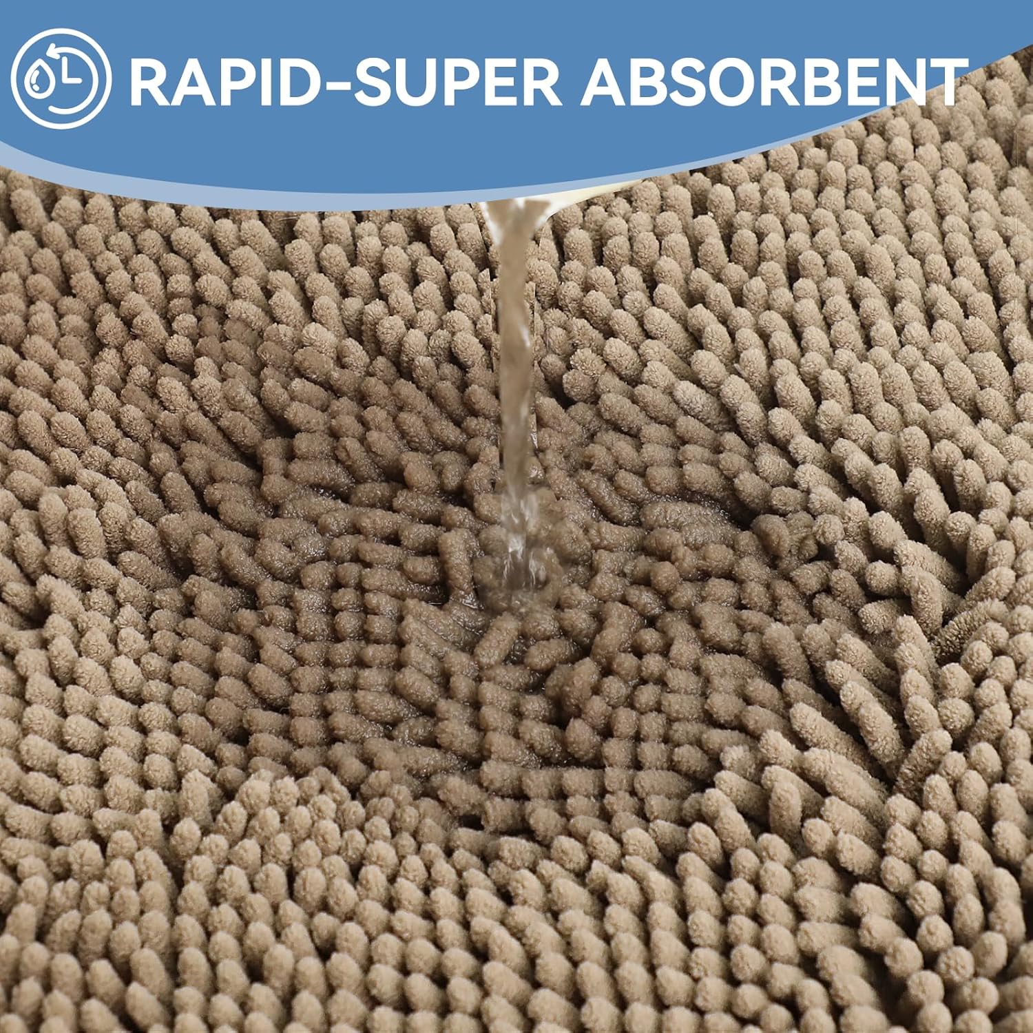 Thumbnail 4 de Bcoimo Bathroom Rugs 24x17: Non-Slip, High-Absorbency Bath Mat with Rubber Backing