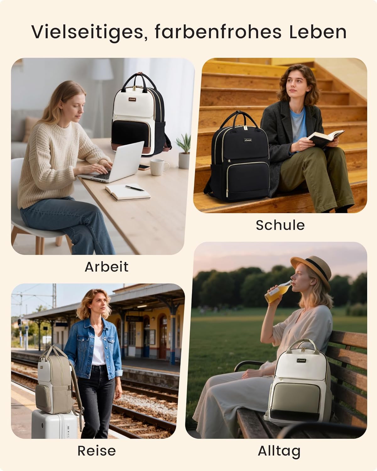 Thumbnail 5 de LOVEVOOK Rucksack Damen 15.6 Zoll