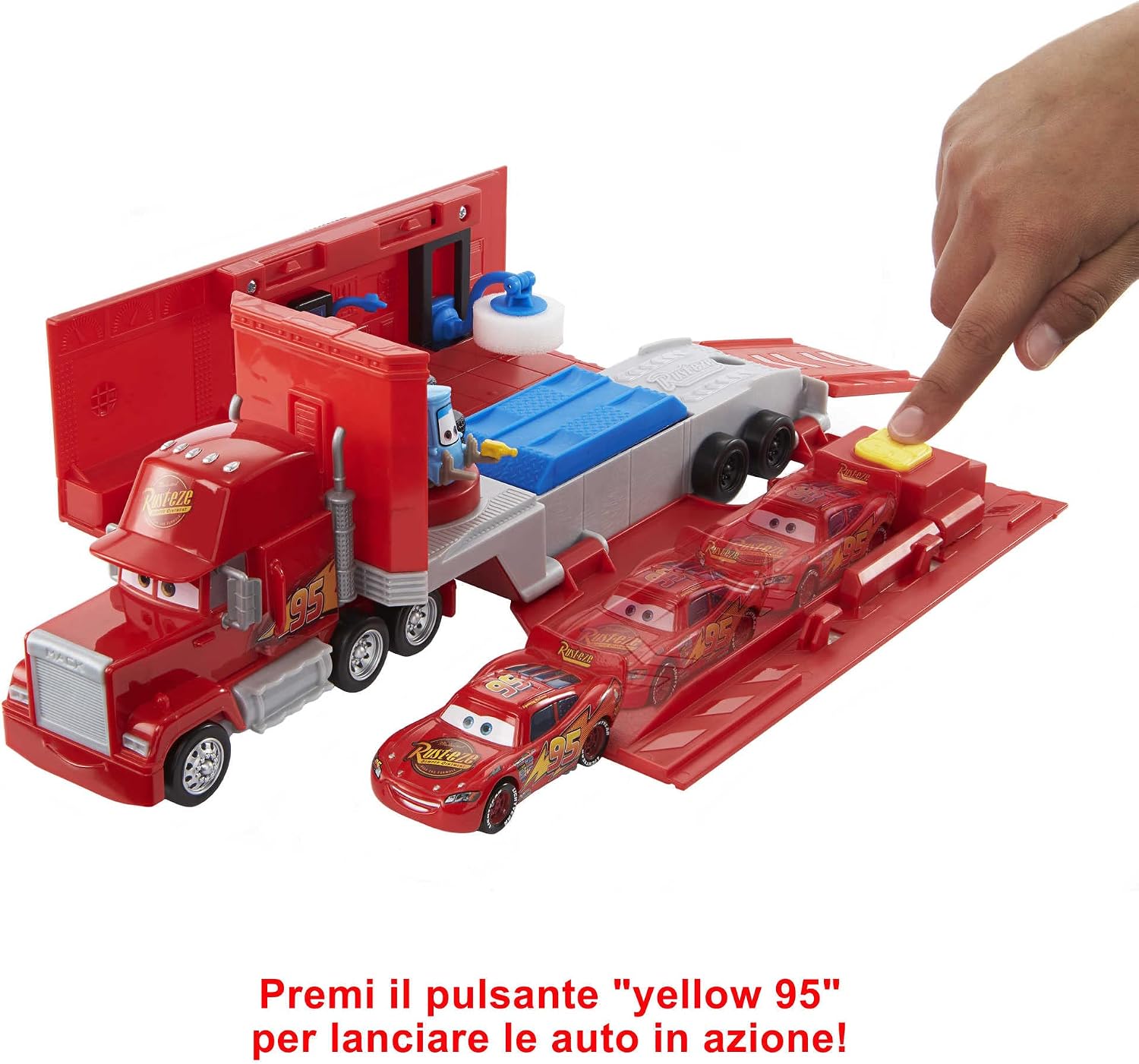 Detalle de Mattel Disney Pixar Cars Mack Trasformabile Playset 2 in 1 con camion e officina