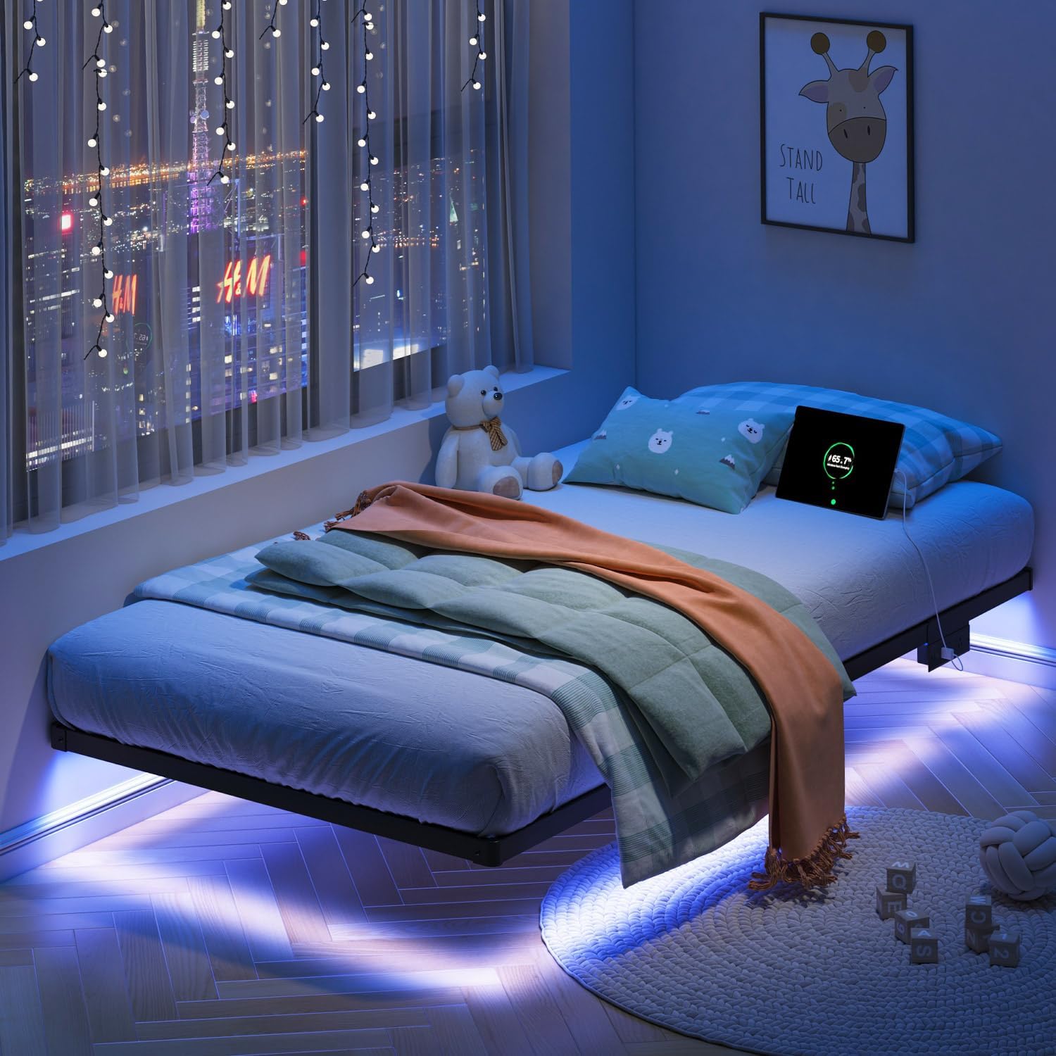 Thumbnail 6 de HAVONIZD Floating Bed Frame Twin 8 inch