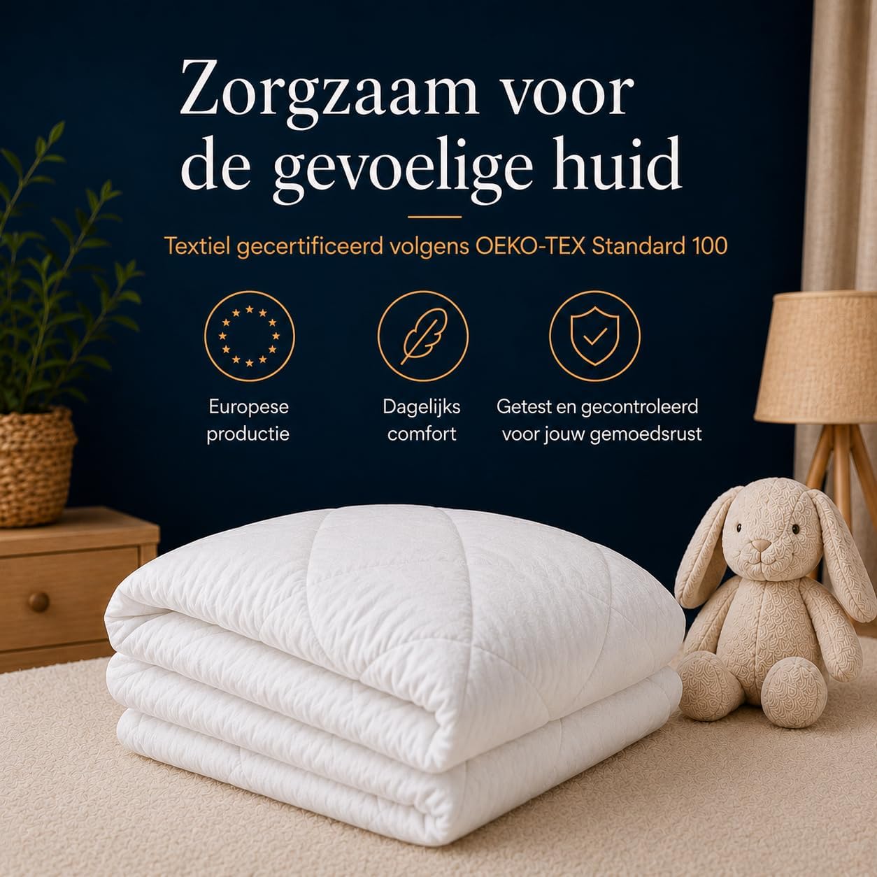 Detalle de SOHYGGE SHBABY01 babydekbed 75 x 120 cm, 300 g/m² voor alle seizoenen