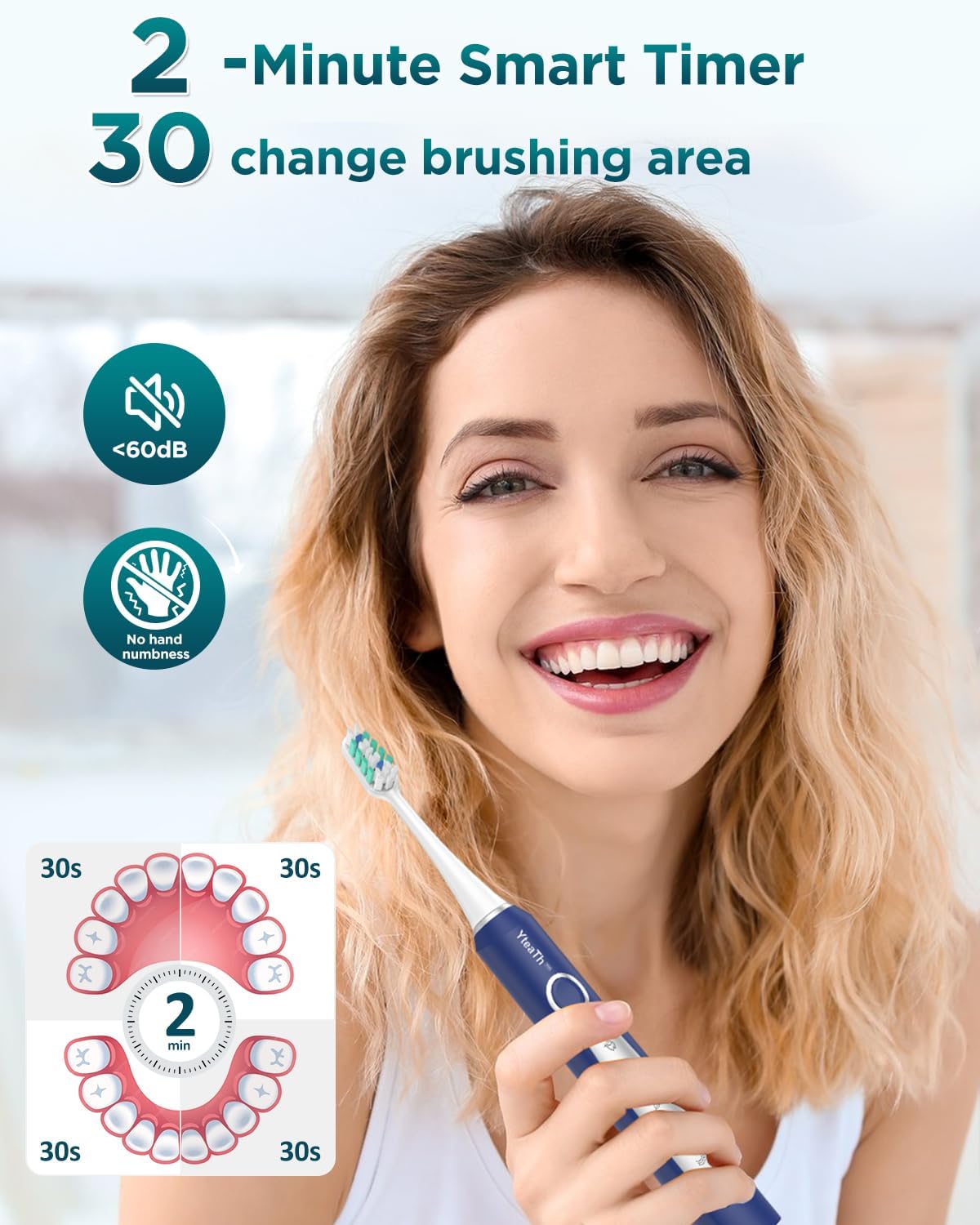Thumbnail 6 de Sonic Electric Toothbrush 90‑day battery life 🪥