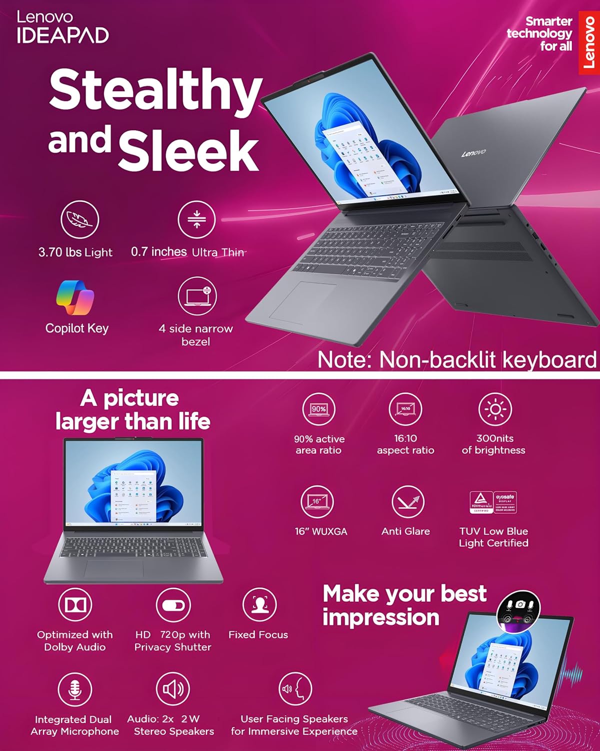 Detalle de Lenovo 16-Inch Business Laptop