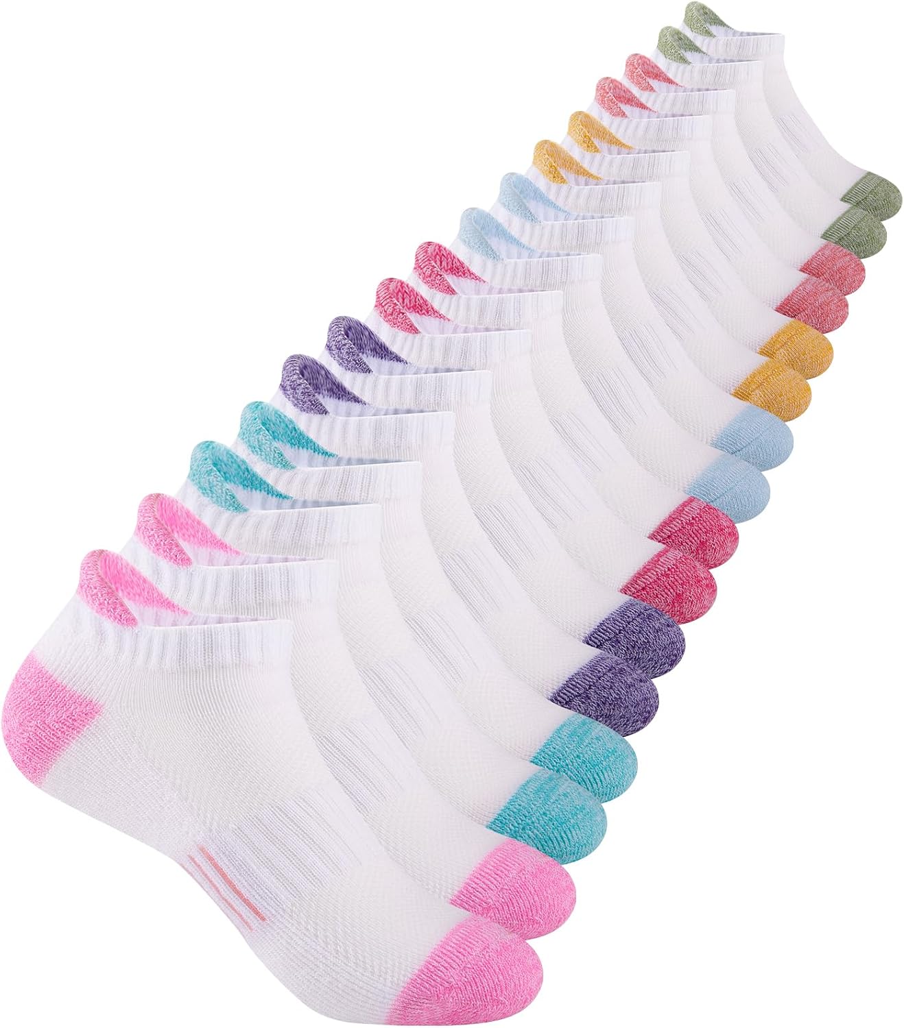 Detalle de Comfoex 0 Girls' Ankle Athletic Socks with Cushioned Soles and Mesh