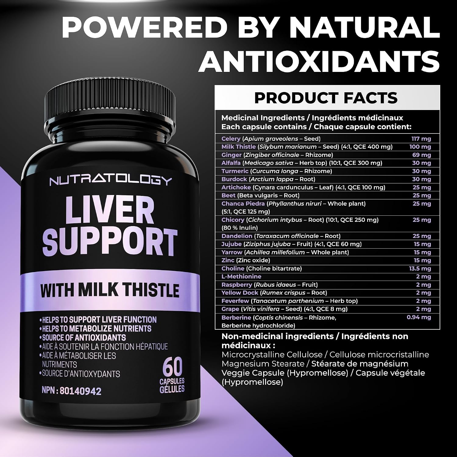 Detalle 2 de Nutratology Liver Support Supplement, 60 Capsules