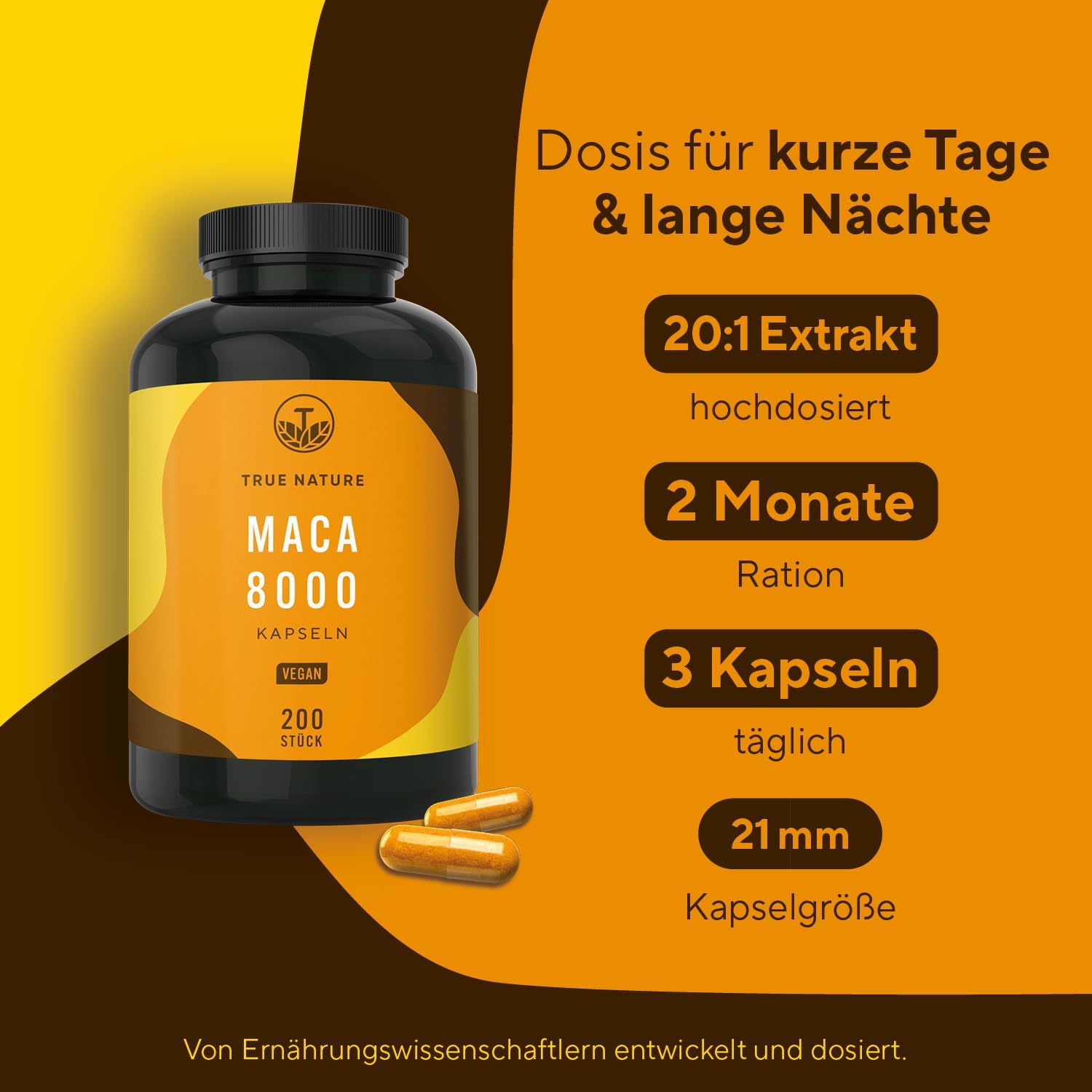 Detalle de Maca Kapseln Gold 24.000mg pro Tag