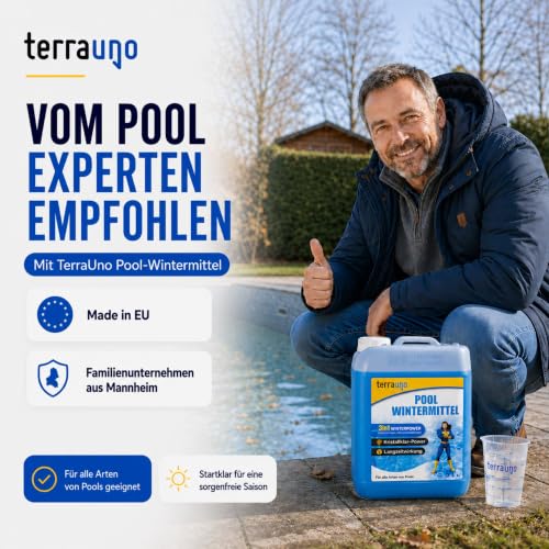 Detalle 2 de TerraUno Pool Wintermittel flüssig 5 L – 3 in 1 Überwinterungsmittel