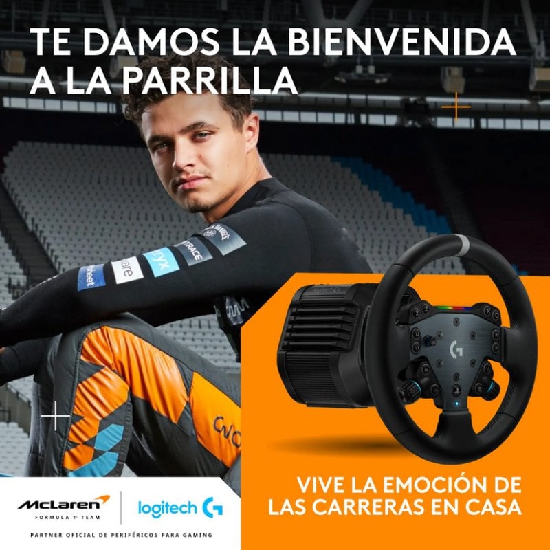Detalle de Volante de simulación Logitech G RS50 System: precisión de 8 N·m para PC y PS5/PS4