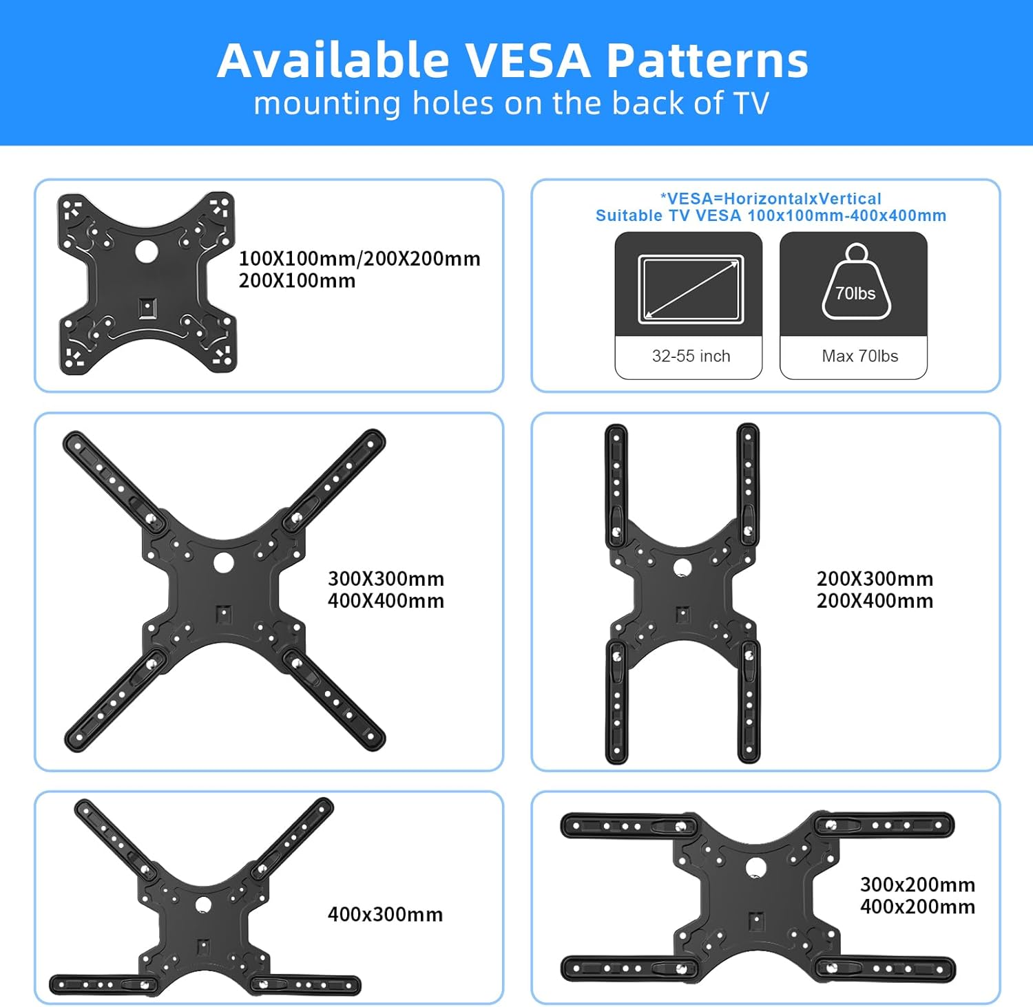 Thumbnail 6 de Suptek 55" TV Wall Mount Swivel Tilt Extend