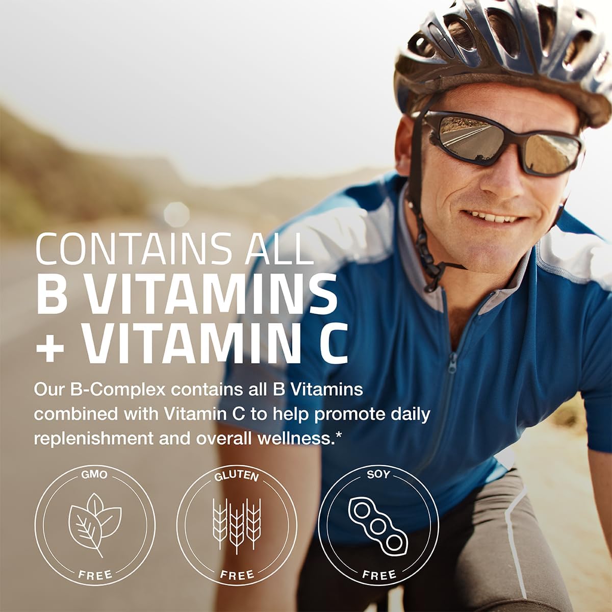Detalle de Bronson 1152-120 Vitamin B Complex with Vitamin C, 120 Vegetarian Capsules