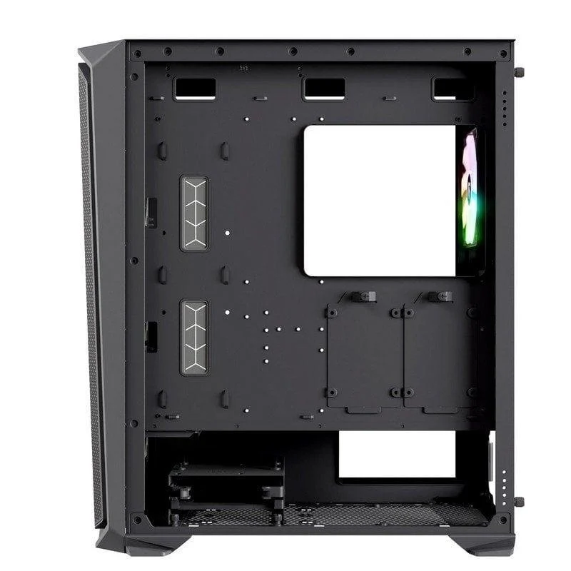 Thumbnail 2 de Nfortec Krater X Carcasa ATX negra, cristal templado 4 ventiladores ARGB 🖥️