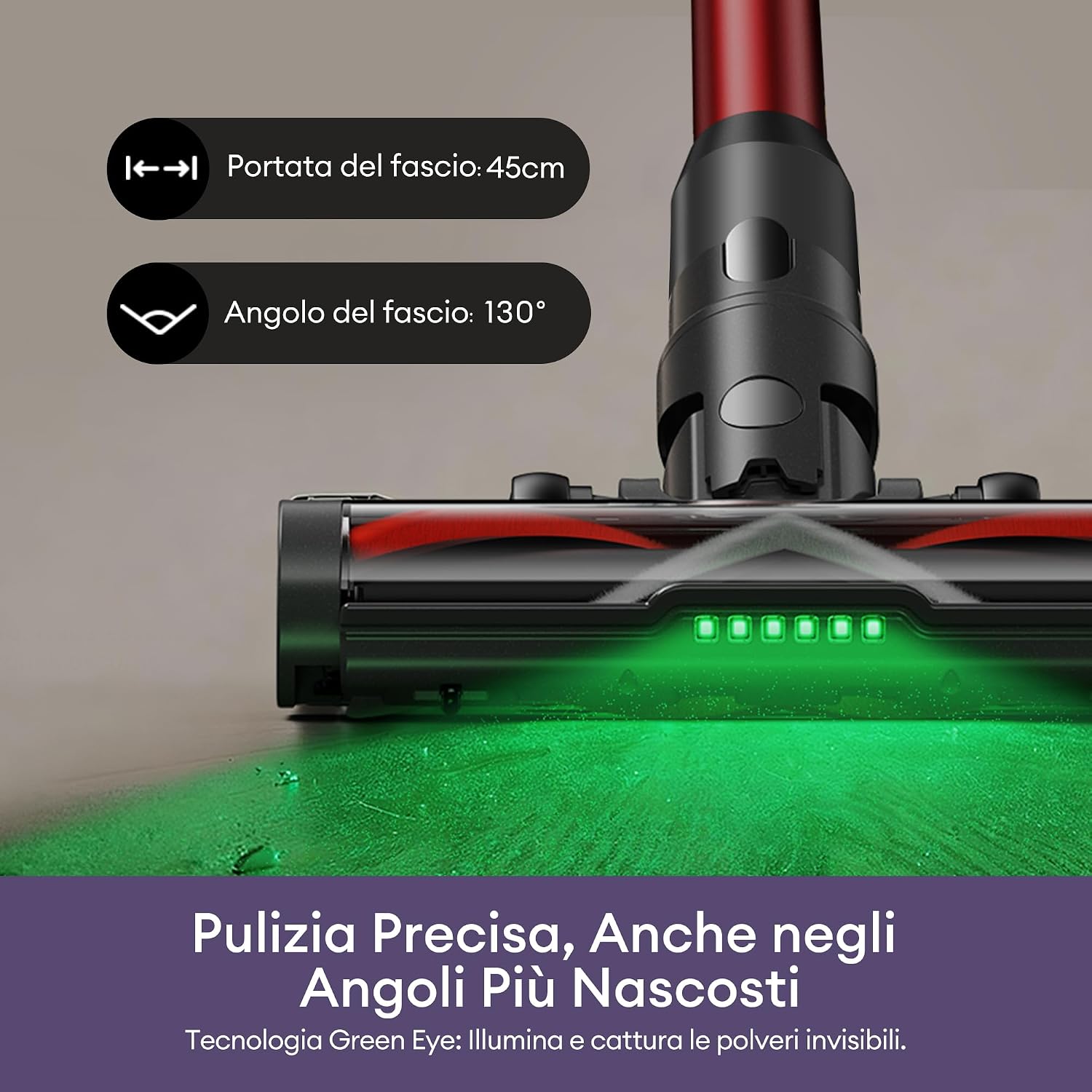 Thumbnail 6 de Ultenic U18 senza fili 55 kPa e fino a 80 min di autonomia: scopa elettrica con tubo pieghevole