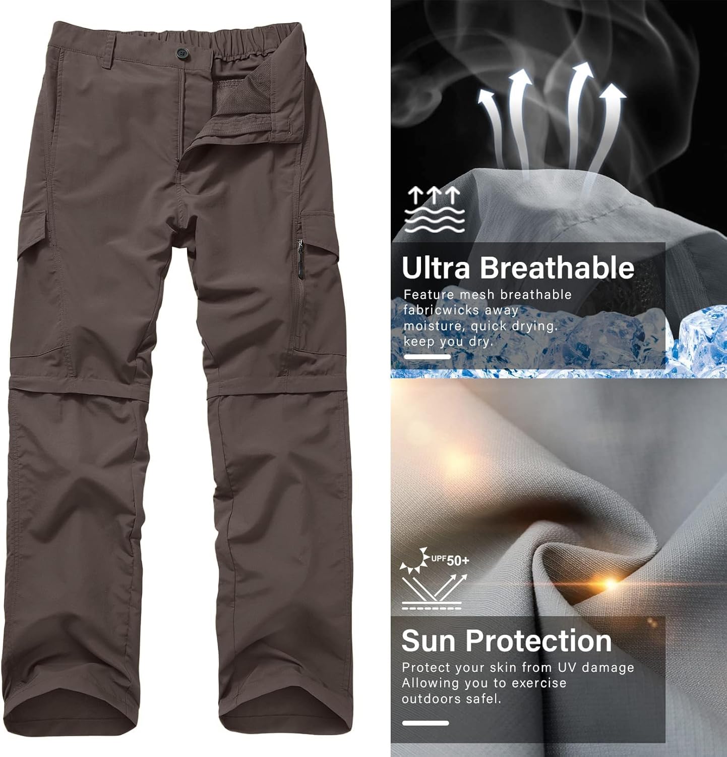 Thumbnail 5 de Jessie Kidden Hiking Trousers for Men: Quick-Dry, Convertible Cargo Pants for Outdoors