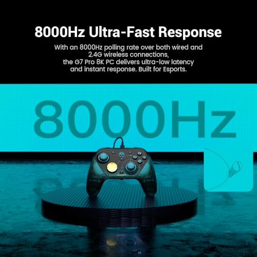 Detalle 2 de GameSir G7 Pro 8K: Manette Sans Fil Esports avec 8000Hz, Sticks Mag‑Res TMR Gen‑2 et Touches Macro
