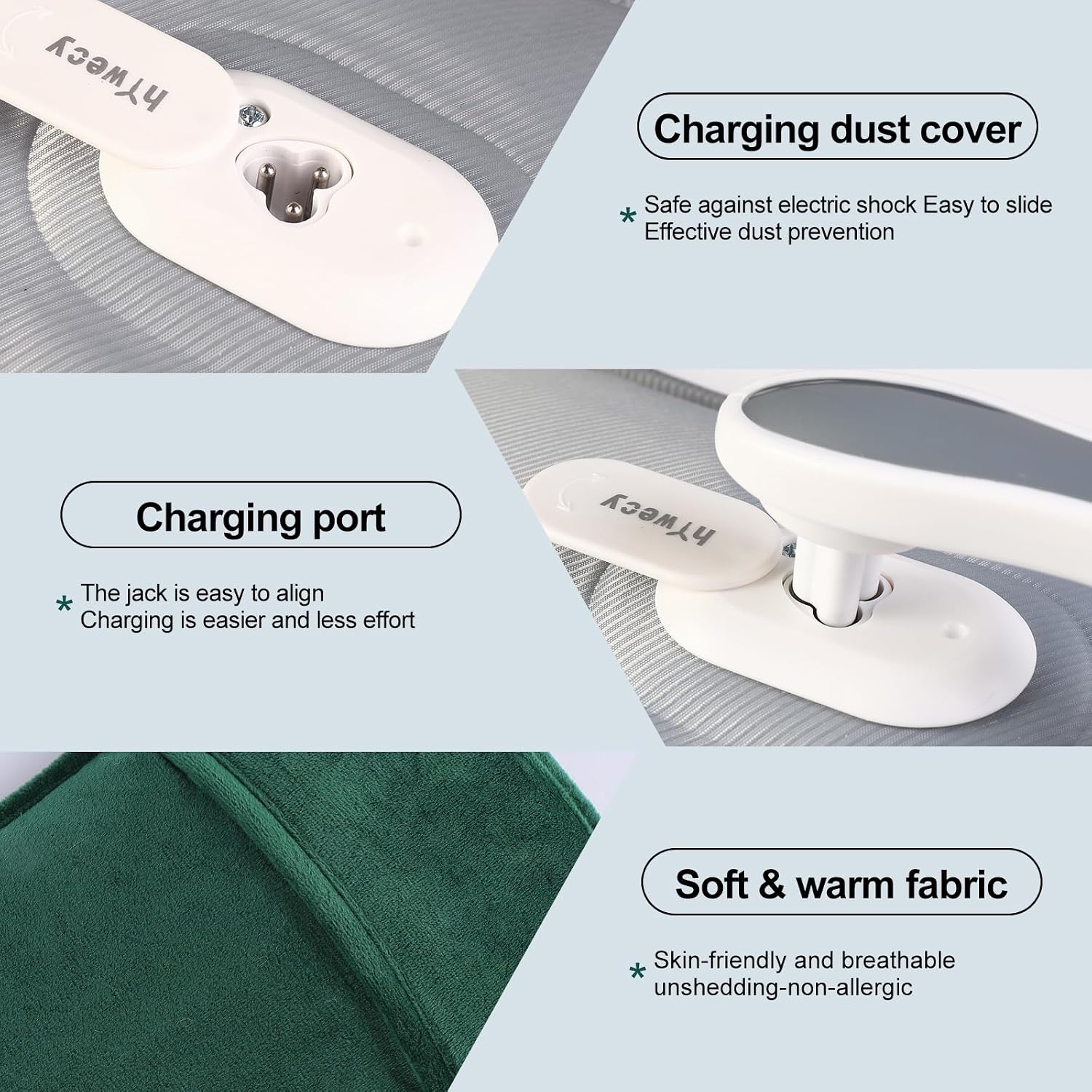 Detalle 2 de hYwecy Rechargeable Electric Hot Water Bottle 70–75℃
