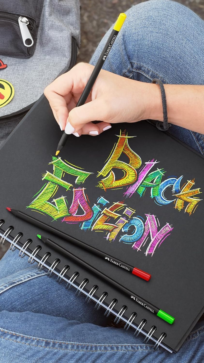 Thumbnail 6 de FABER-CASTELL 116424 Black Edition – Crayons de couleur 24 couleurs, ergonomiques et résistants