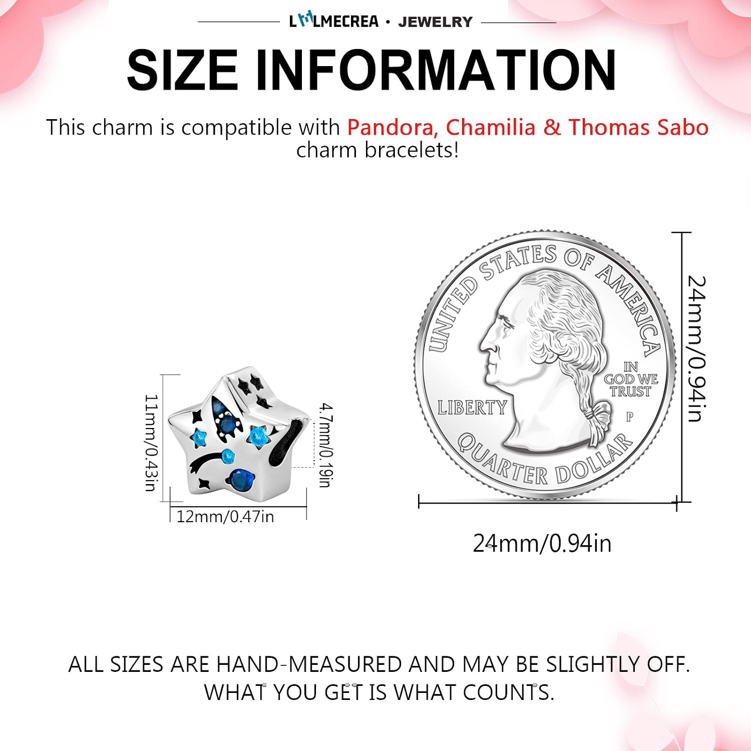Thumbnail 1 de LMLMECREA Charms-Anhänger aus 925 Sterling Silber mit Raketen-Motiv für europäische Armbänder
