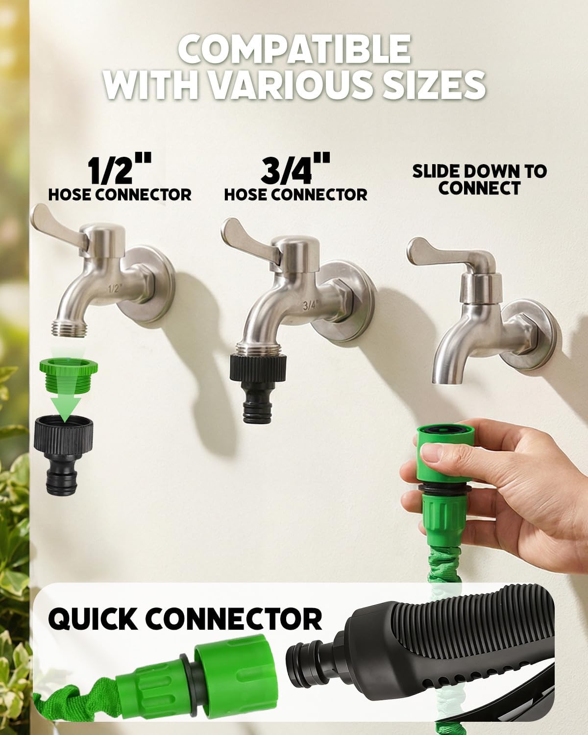 Thumbnail 2 de 30M Expandable Water Hose 100FT: Lightweight, Flexible Garden Hose with 8 Spray Functions