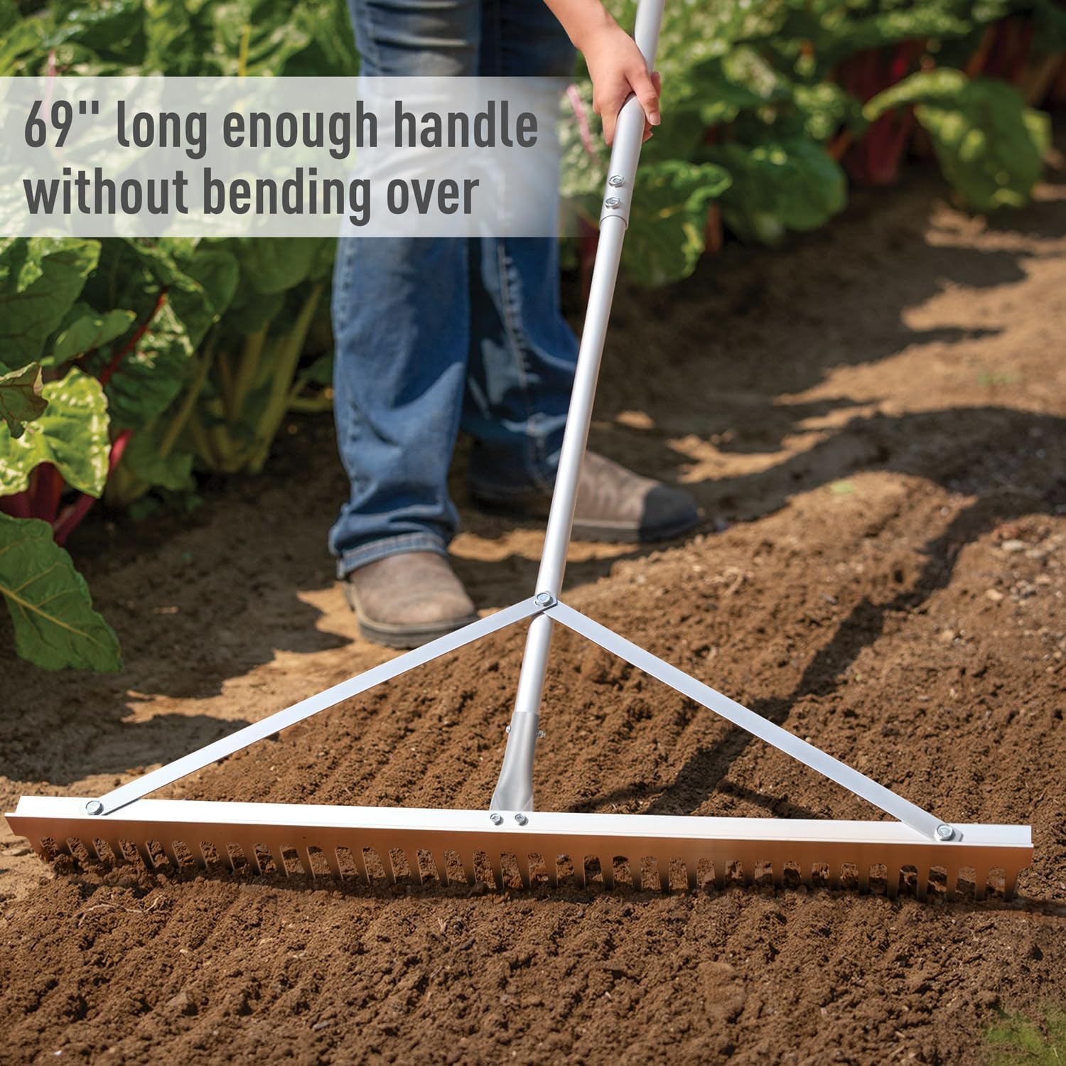 Thumbnail 3 de 36 inch Aluminum Landscape Rake with 69 inch handle