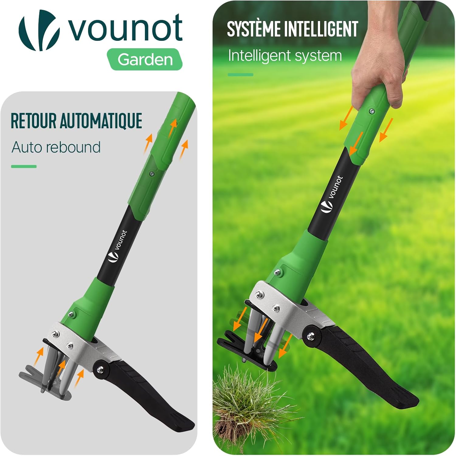 Thumbnail 6 de vounot Désherbeur Manuel Longueur 100 cm en Acier Inoxydable — extraction efficace des mauvaises herbes