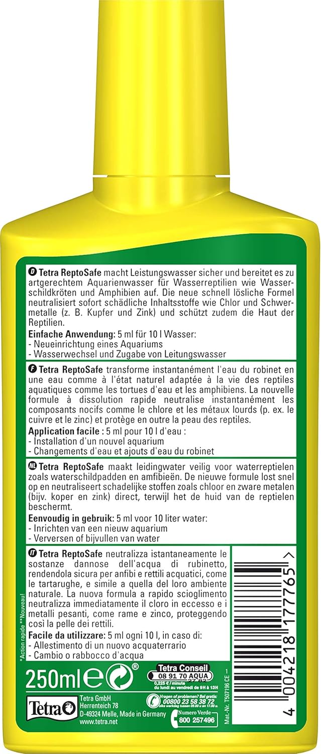 Detalle 2 de TETRA ReptoSafe - Conditionneur d'Eau pour Tortue d'Eau (250 ml)