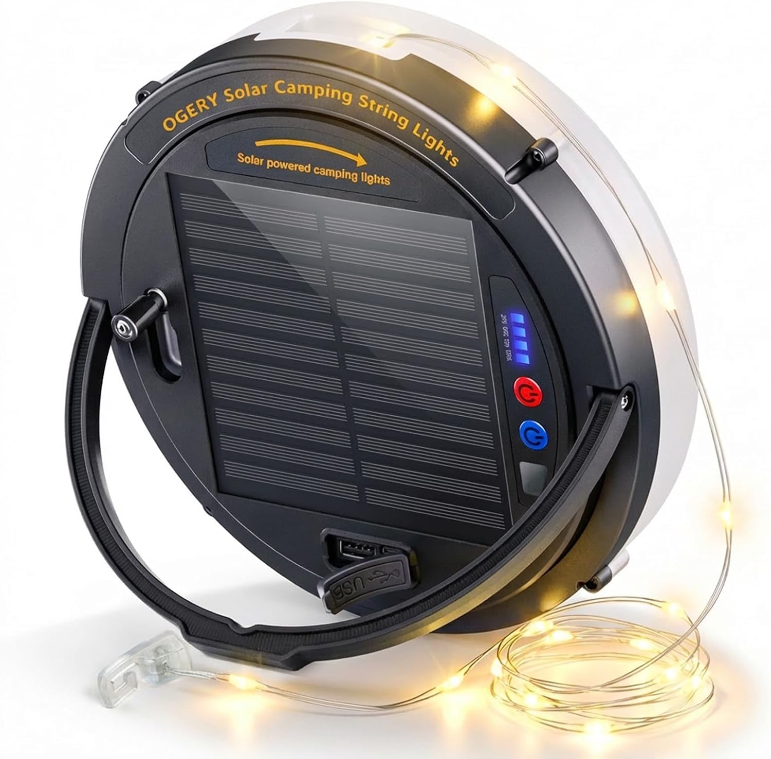 Detalle de OGERY Solar Camping String Lights 49.2 ft
