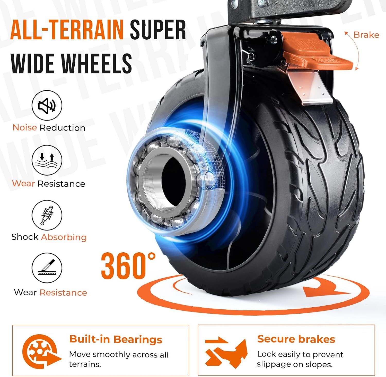 Thumbnail 2 de OVERMONT 45''L Extended Collapsible Wagon, 300 L, All-Terrain Wheels