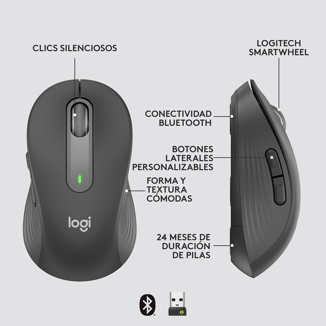 Thumbnail 5 de Logitech Signature M650 Medium ratón inalámbrico 📱