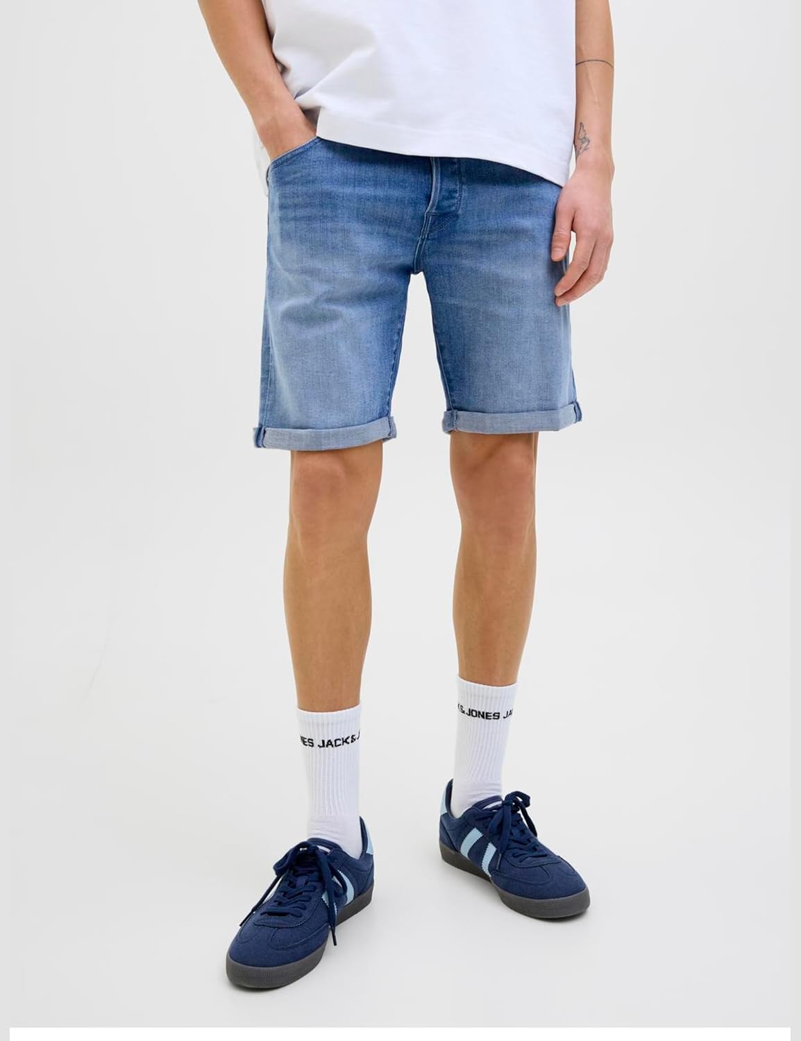 Thumbnail 1 de JACK & JONES Shorts para hombre - Blue Denim, ajuste regular, pack Am 318, talla L