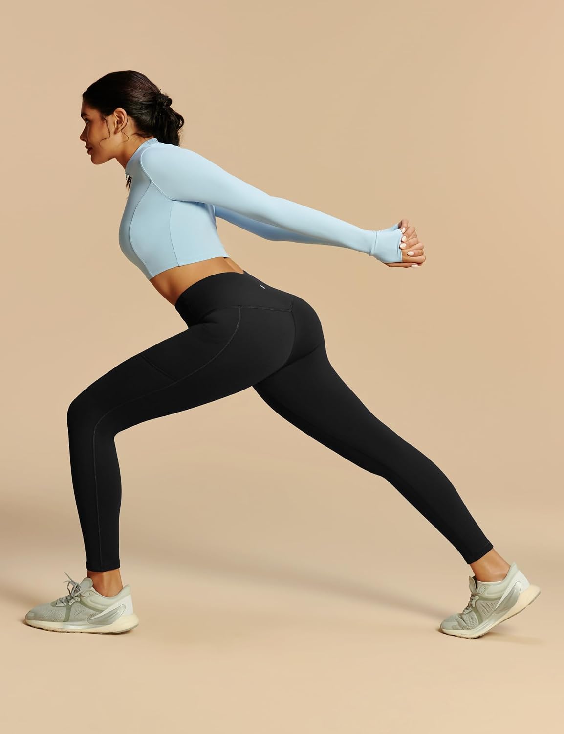Detalle de Heathyoga Fleece Lined Leggings High-Waisted with Pockets