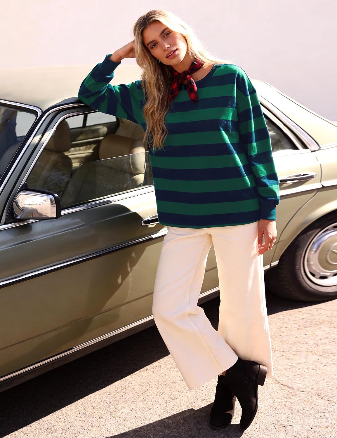 Thumbnail 3 de Oversized Sweatshirt Damen mit Streifen