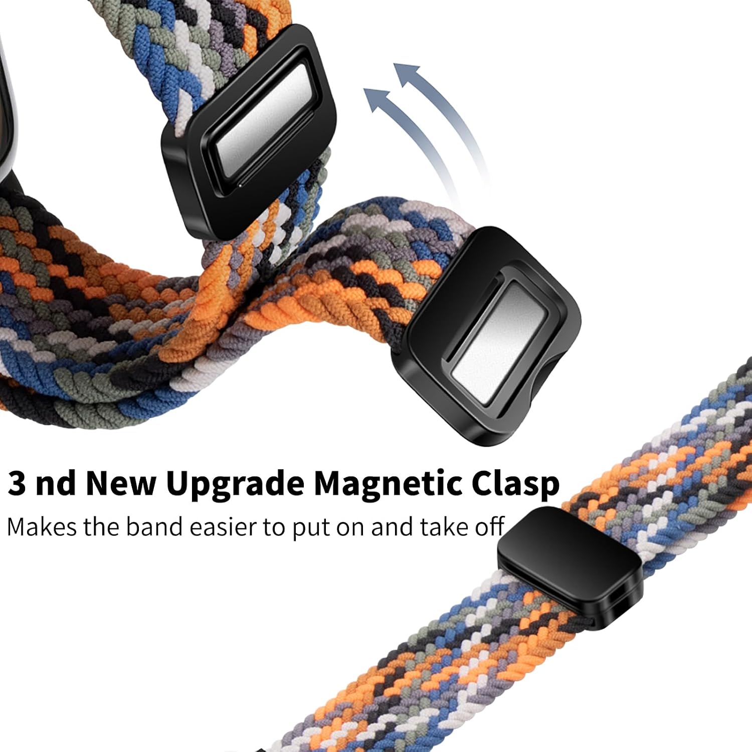 Detalle 2 de Qimela Sport Loop Magnetic Stretch Braided Band for Apple Watch (38mm–49mm compatibility)