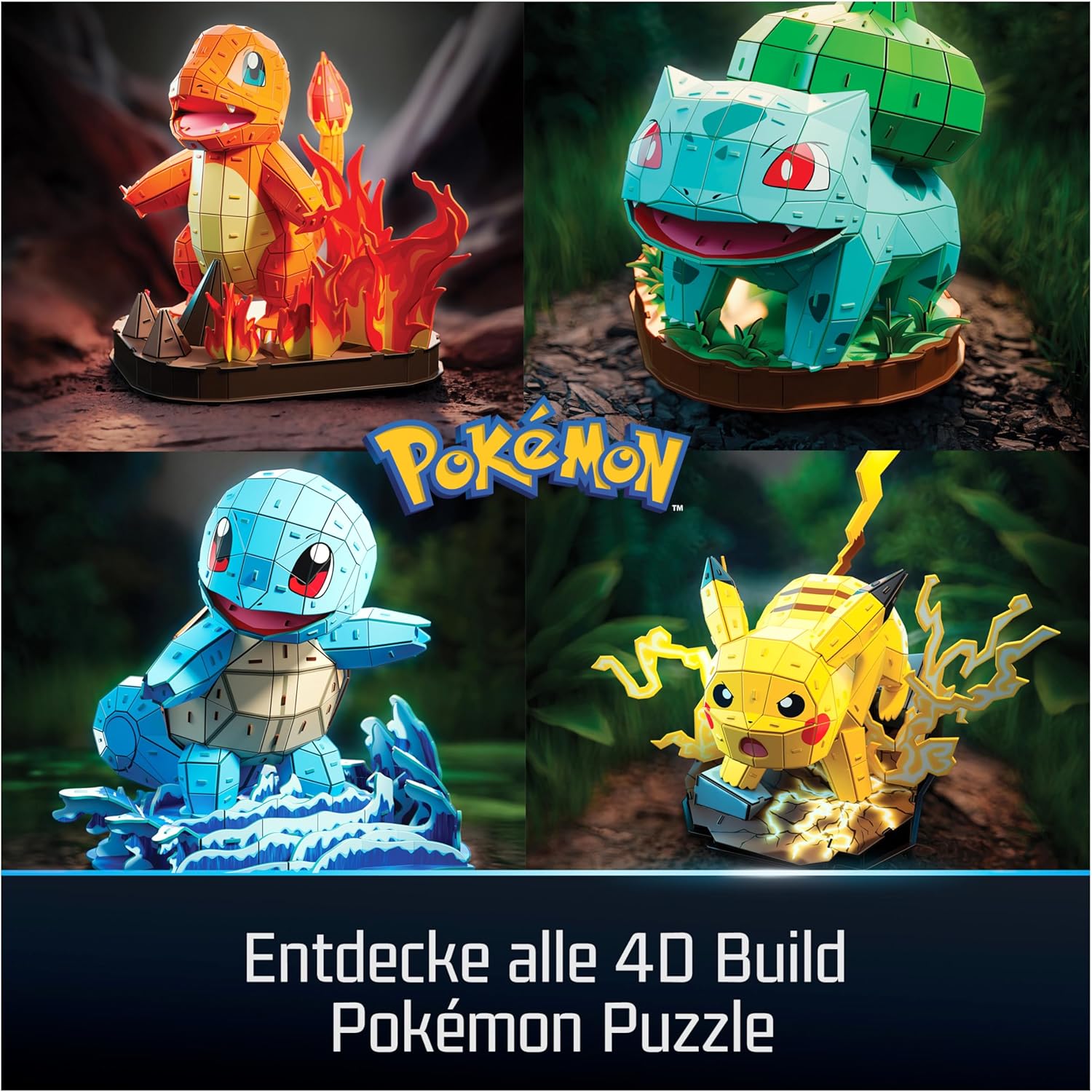 Detalle de 4D Build Bisasam (Bulbasaur) – detailreicher 3D-Modellbausatz aus Karton, 195 Teile ab 12 Jahren