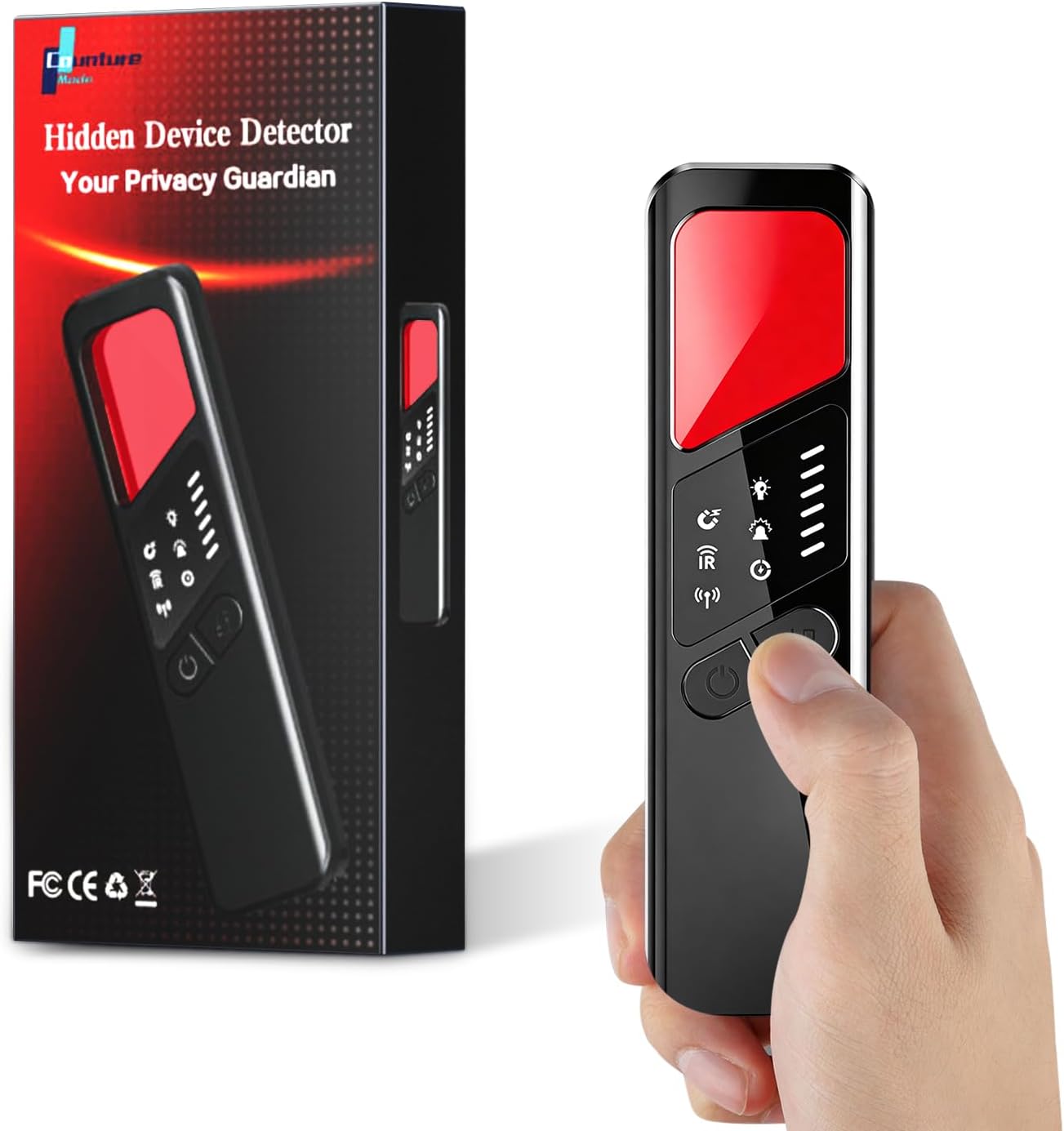 Detalle de CountureMode 7-in-1 Hidden Camera Detector with RF and GPS Detection, Black