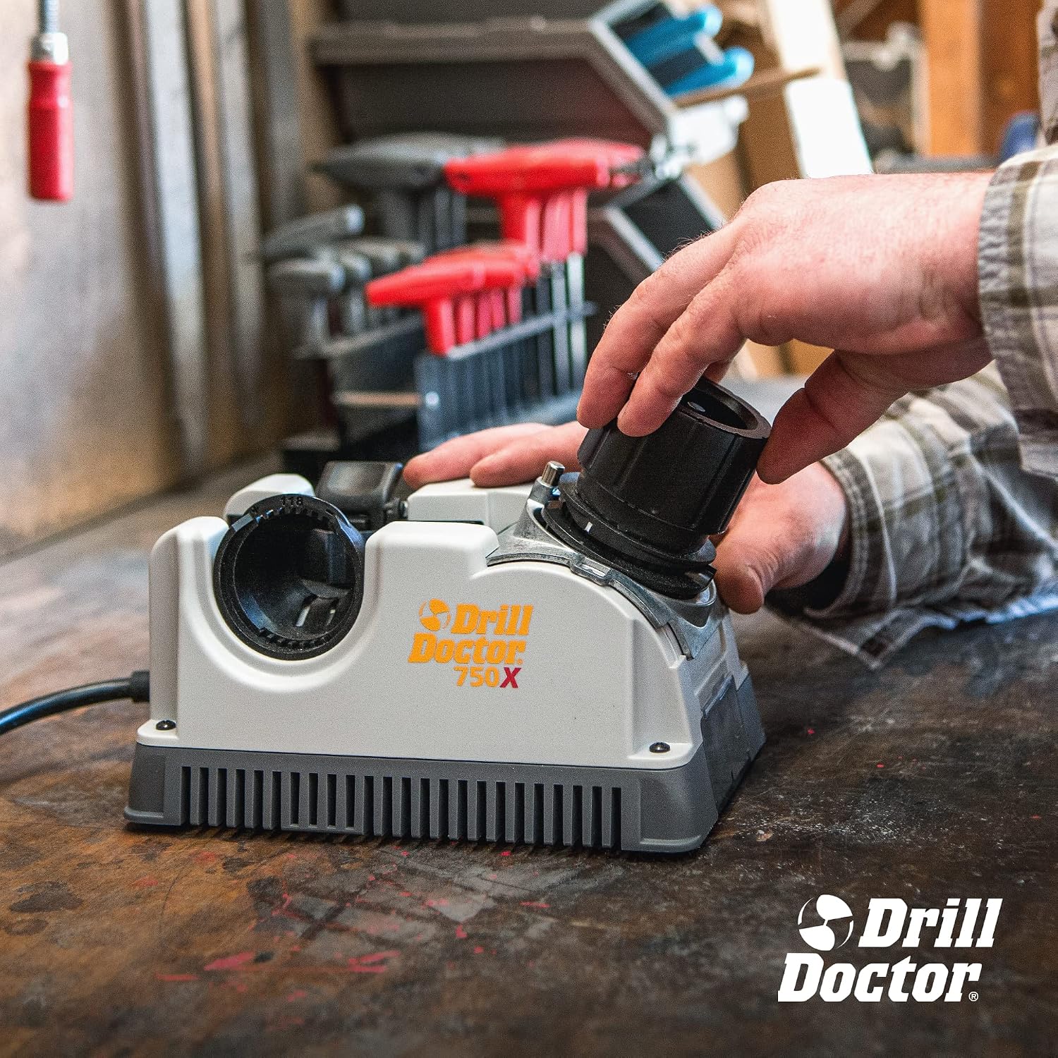 Detalle 2 de Drill Doctor 750X Drill Bit Sharpener, 3/32–3/4-Inch Capacity, Adjustable Angles