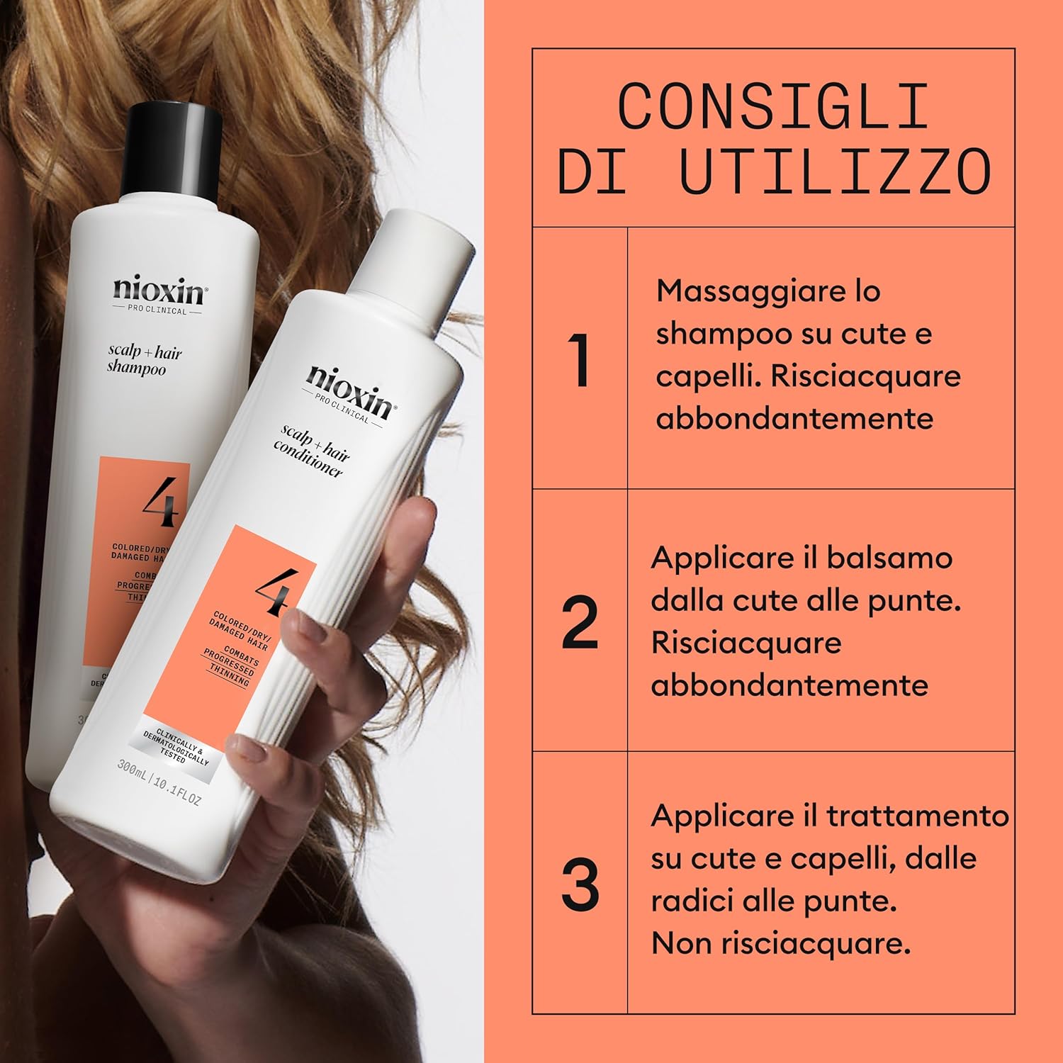 Thumbnail 4 de Nioxin Scalp + Hair Thickening Sistema 4 per capelli secchi/danneggiati: shampoo, balsamo e trattamento per la cute