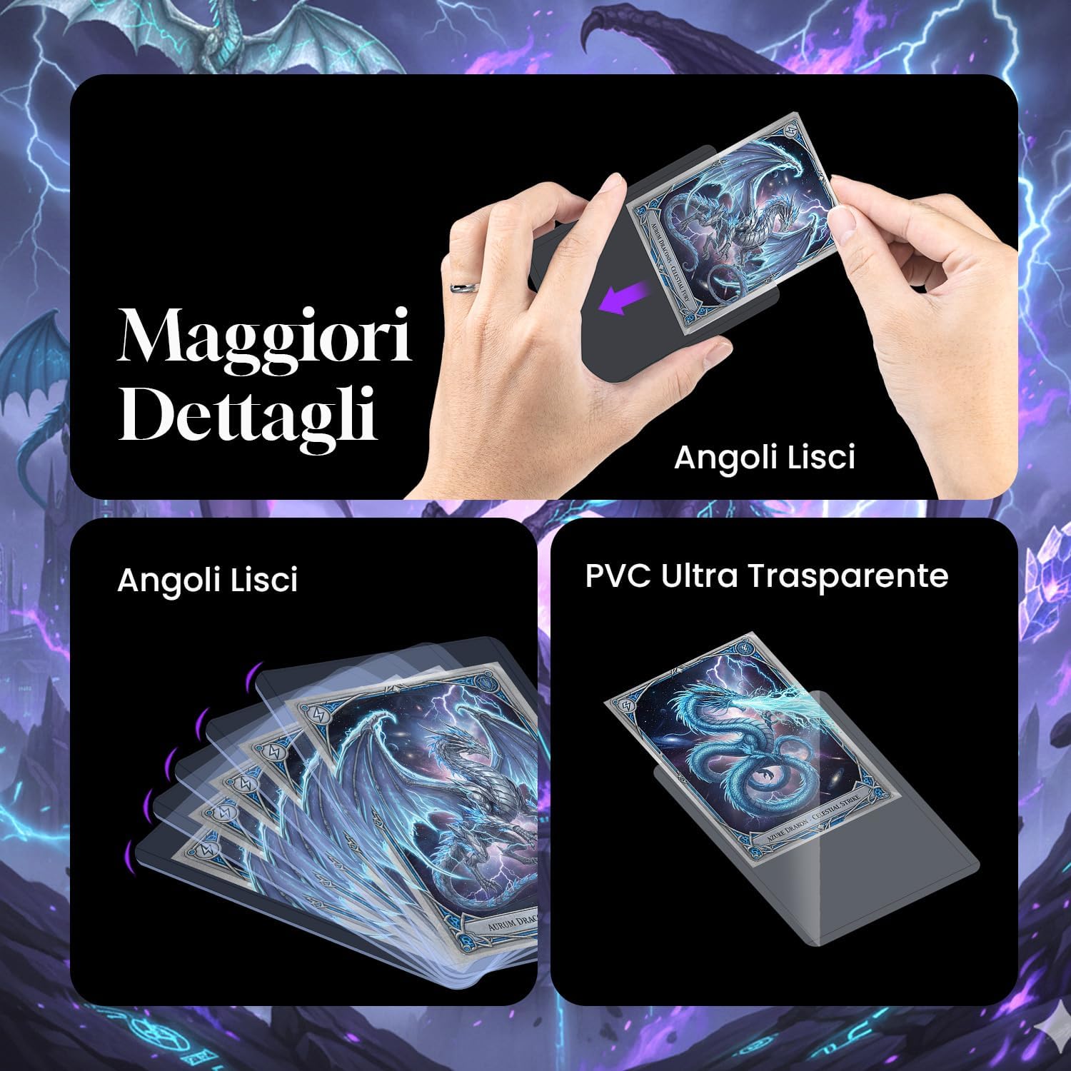 Thumbnail 5 de Tolesum 100 toploader 35pt 3x4" per carte collezionabili standard (Magic, YuGiOh)