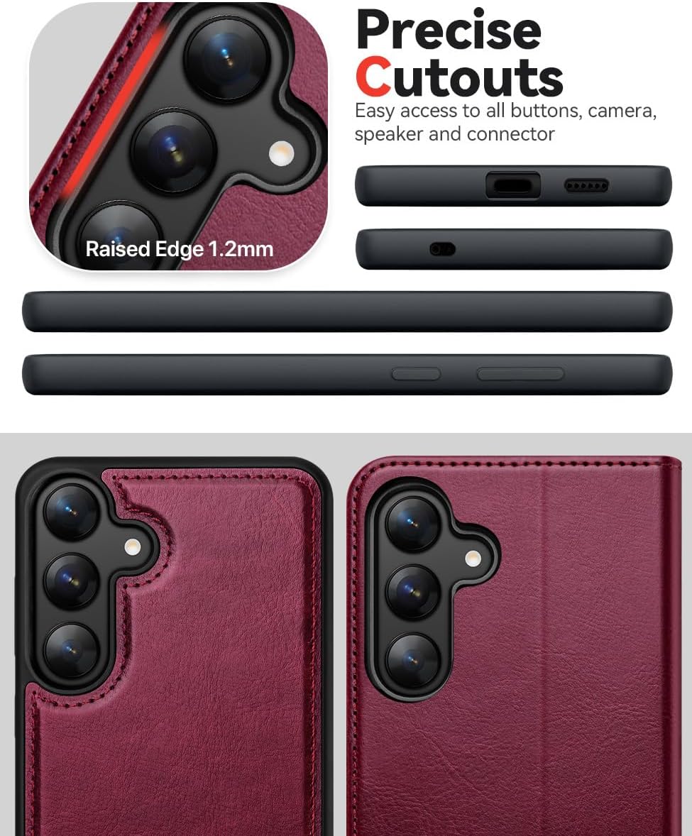 Thumbnail 6 de OCASE 2in1 Hülle für Samsung Galaxy S25 – abnehmbare magnetische Leder-Flip-Wallet mit RFID-Schutz