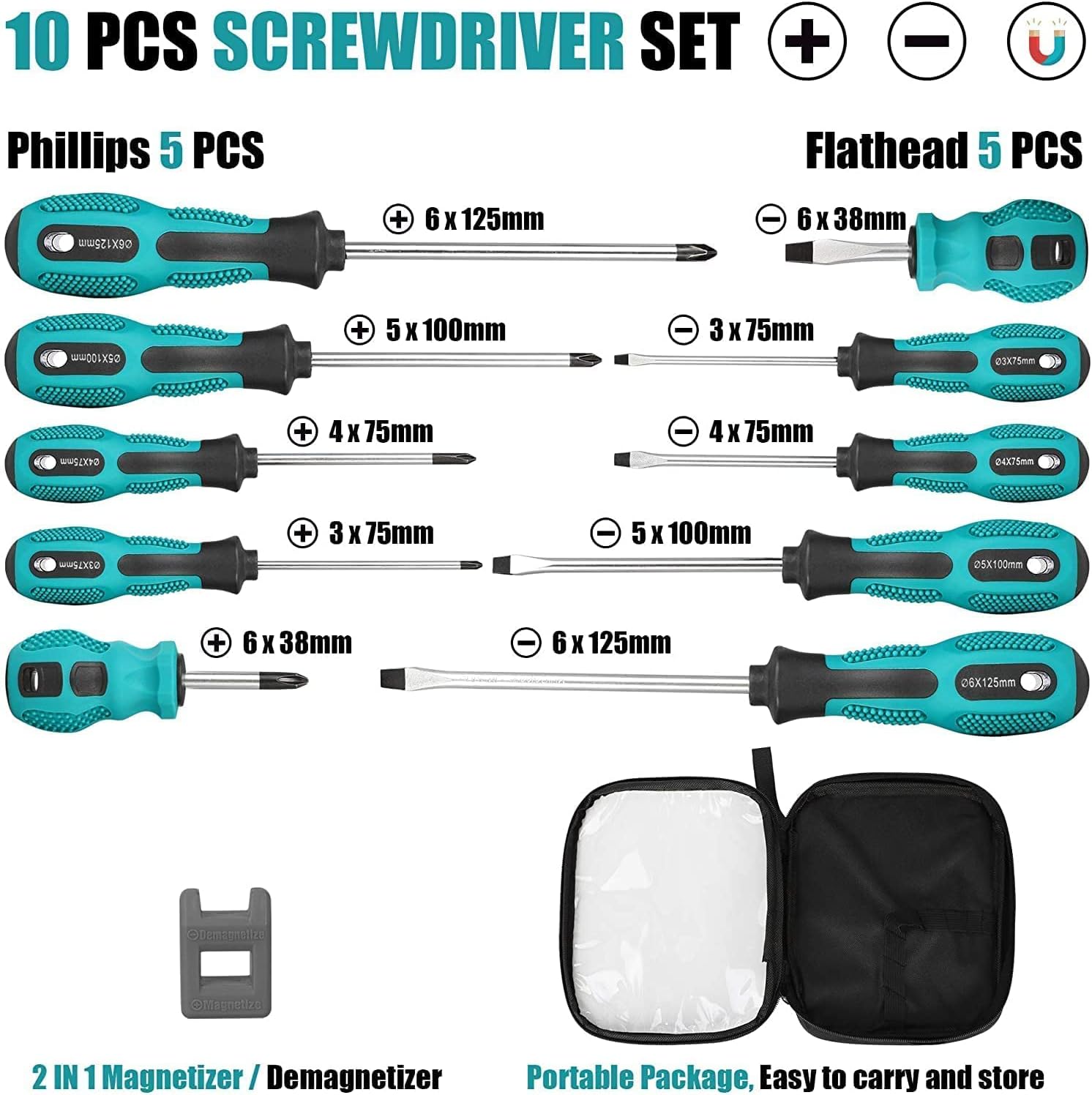 Detalle 2 de YIERSAN WAIZHIUA 11-Piece Screwdriver Set