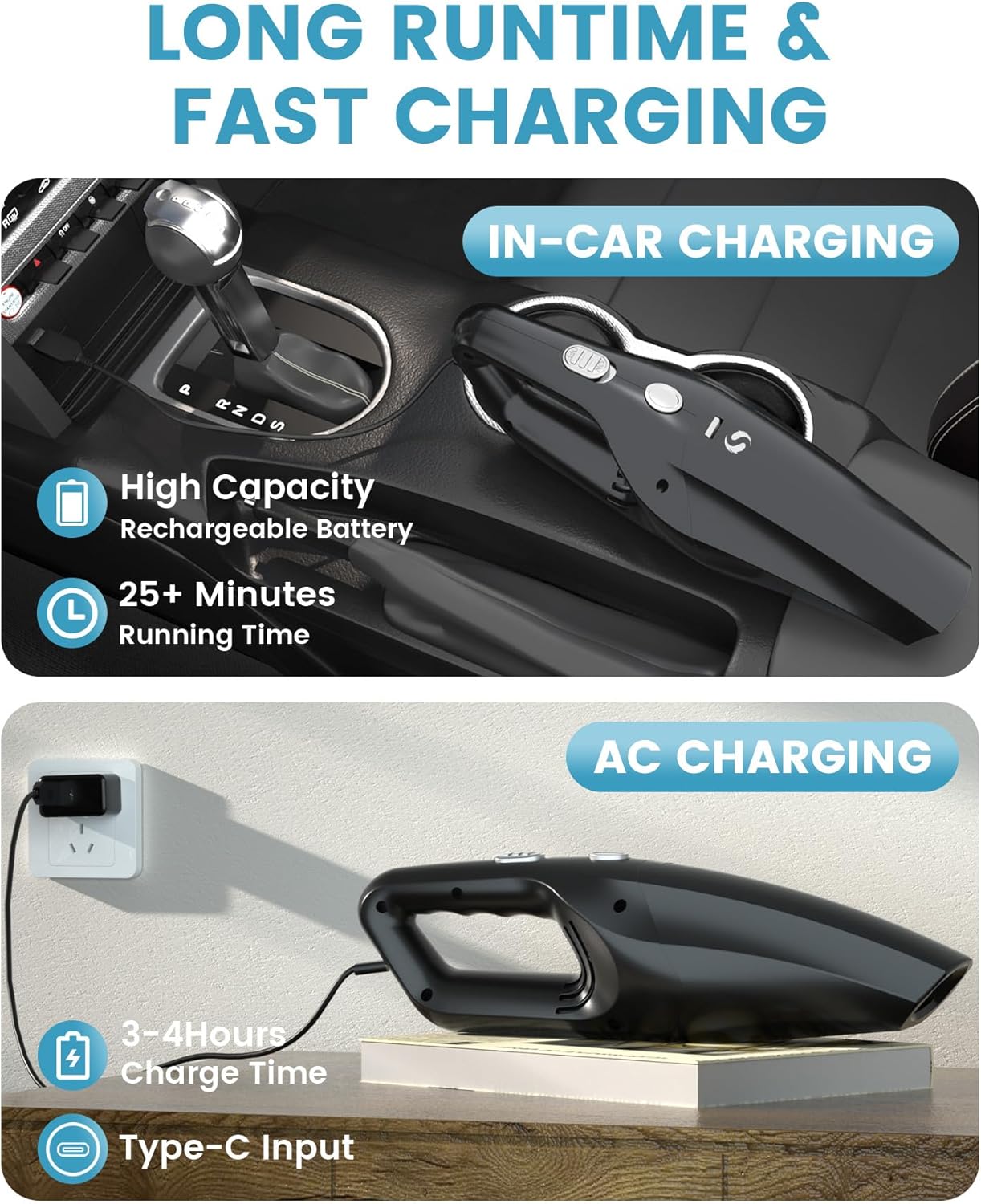Detalle de SERVOMASTER SM01 car vacuum 20 minutes