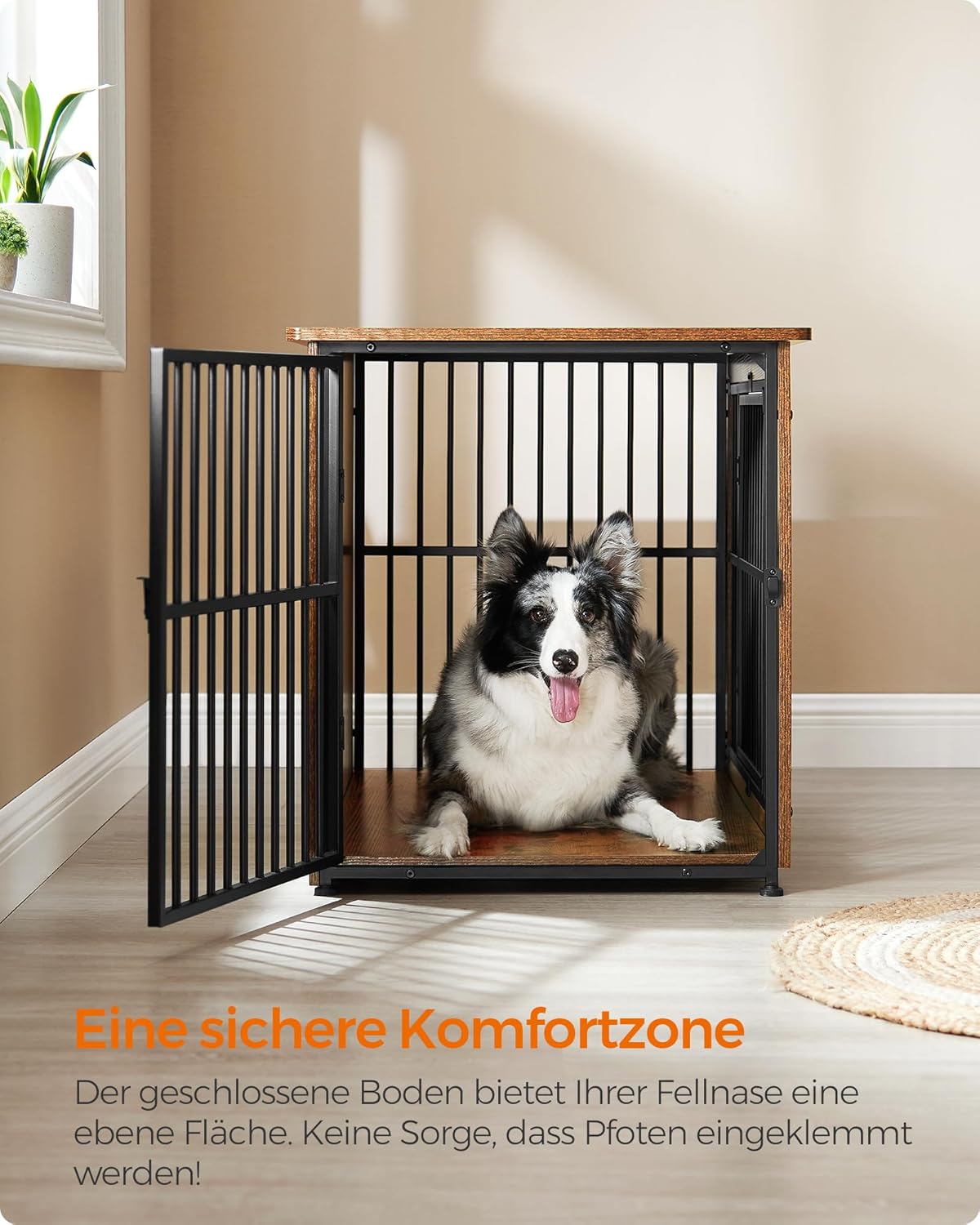 Detalle 1 de Feandrea Hundekäfig 2 Türen für 32 kg