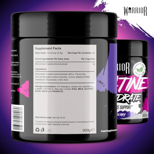 Thumbnail 2 de Warrior Creatine Monohydrate Powder 300g Pure Micronised – Clean, Vegan Strength Support