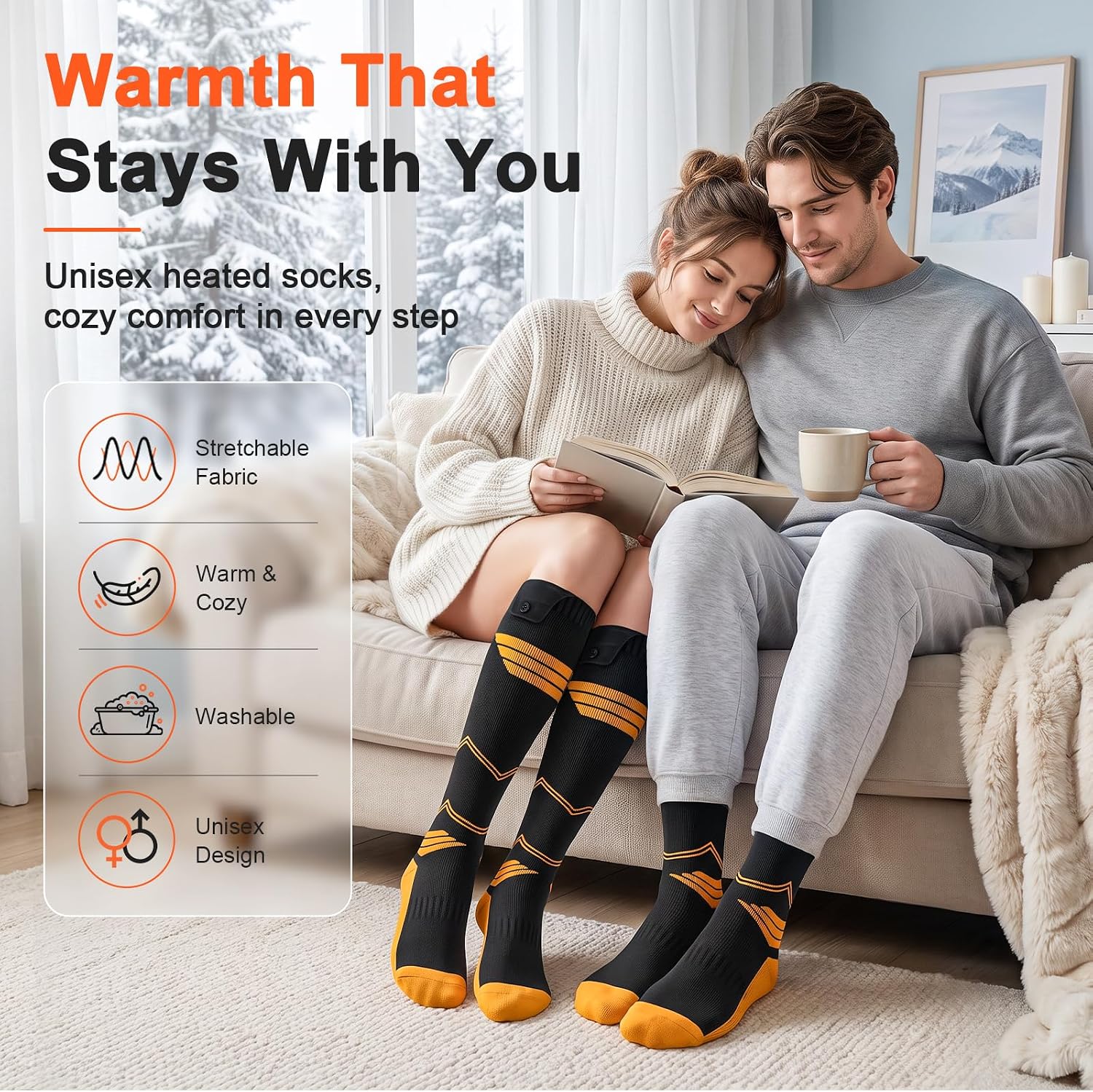 Thumbnail 5 de Eoguasa AF-01 Heated Socks with App Control, 3 Heat Levels and Dual Batteries