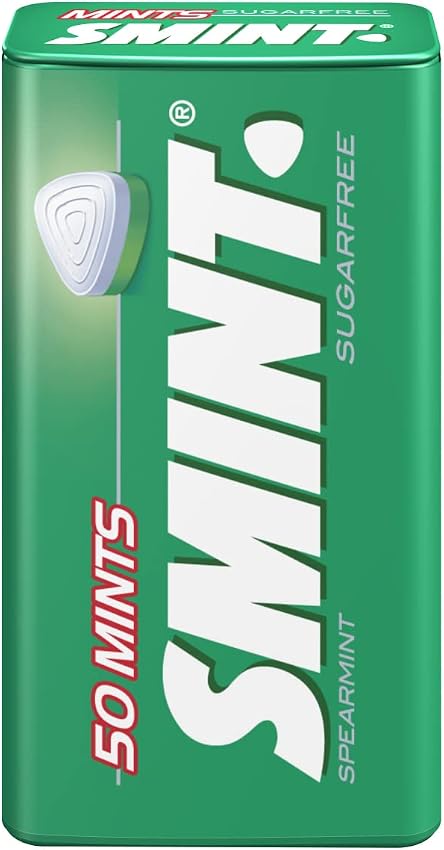 Detalle 2 de Smint Tin Hierbabuena 🍬 Caramelo Sin Azúcar, 12 unidades