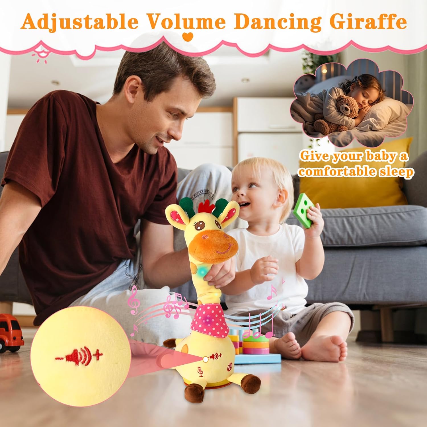Thumbnail 5 de LLUKEME Dancing Talking Giraffe toy for toddlers