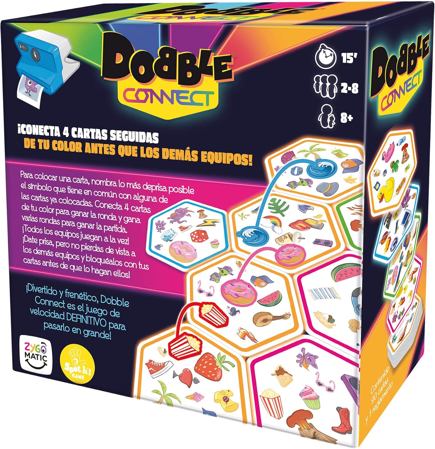 Detalle 2 de Zygomatic Dobble Connect — Gioco di carte d'azione e riflessioni per adulti e bambini