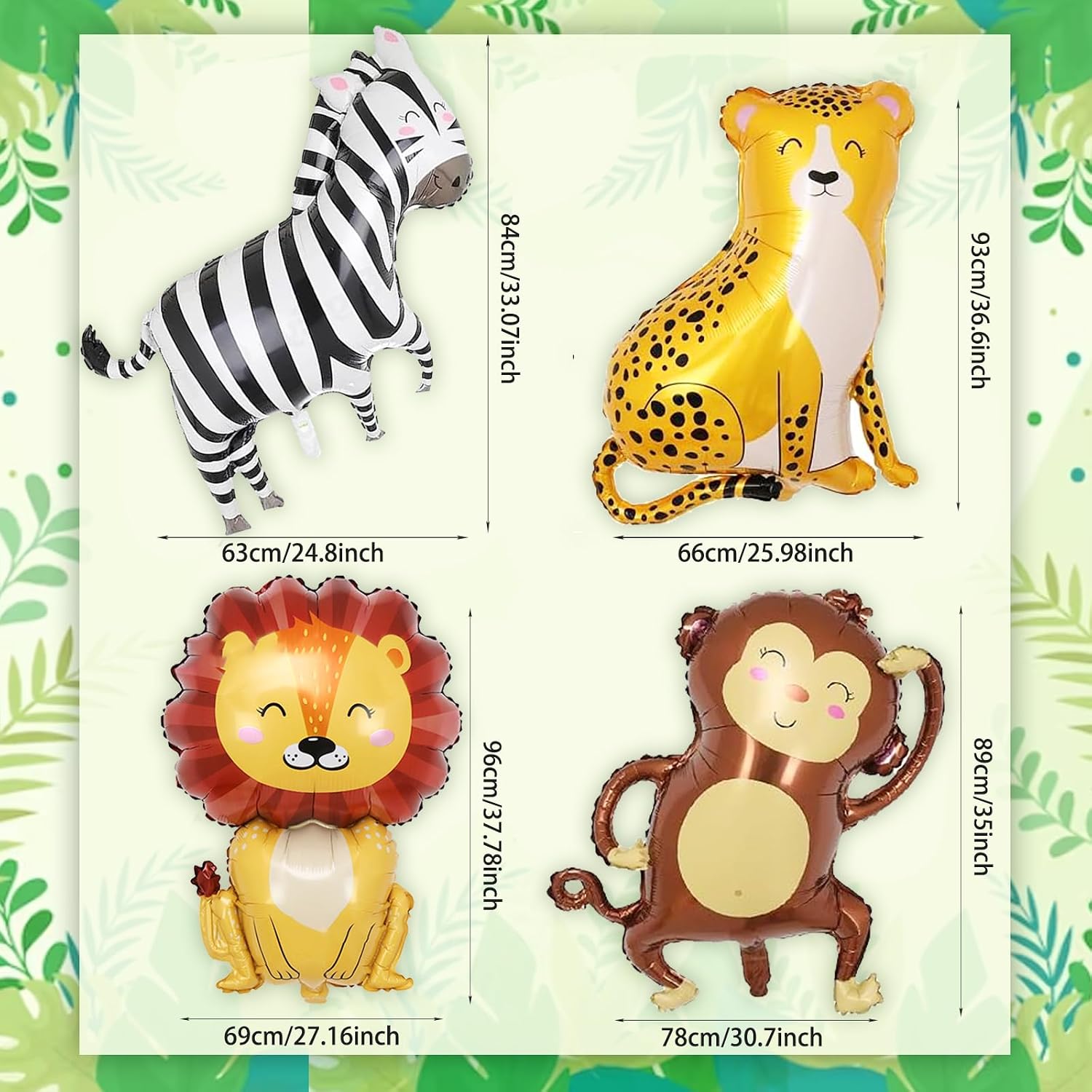 Detalle de Dschungel Ballon-Set 2. Geburtstag mit Safari-Motiven