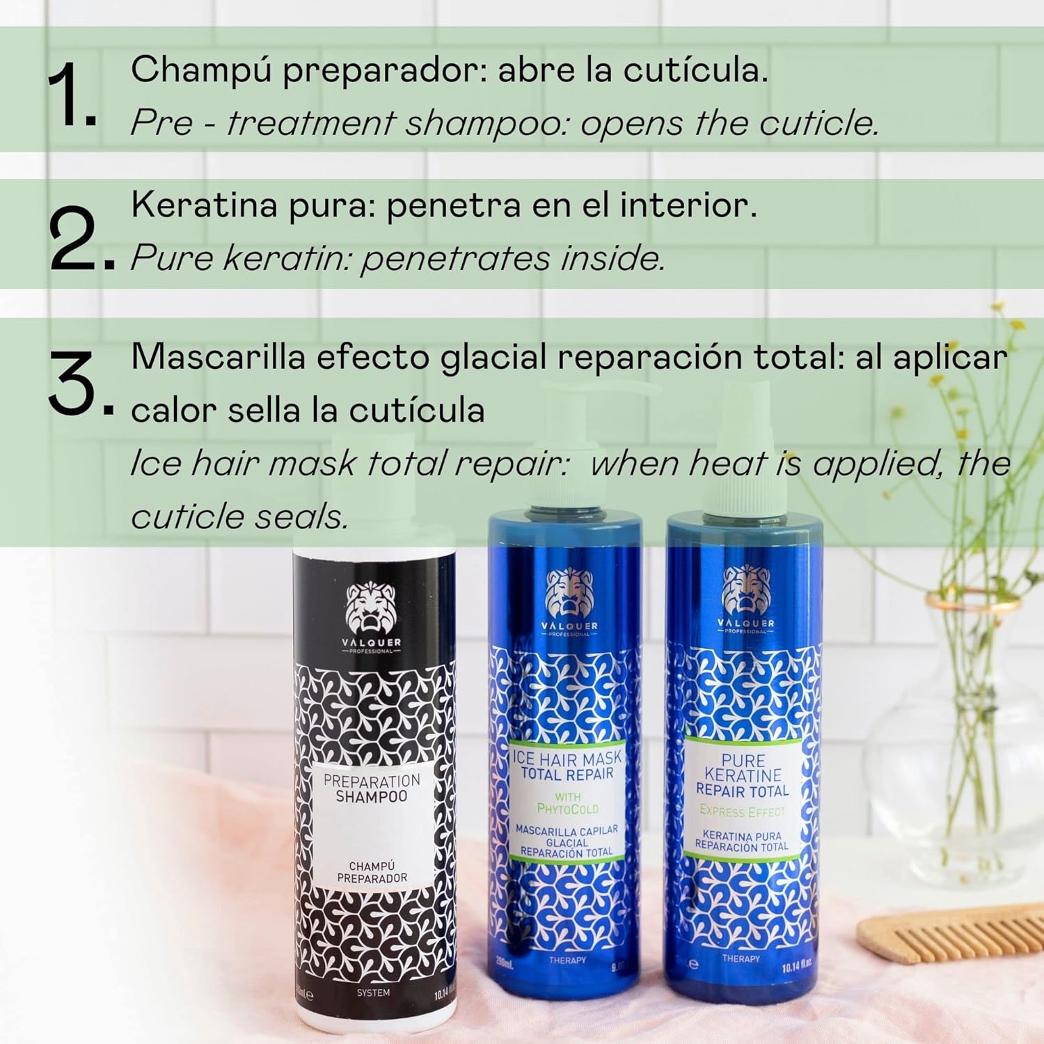 Thumbnail 4 de Valquer Pack Cold Keratin: Tratamiento Hidratante para Cabello 💧