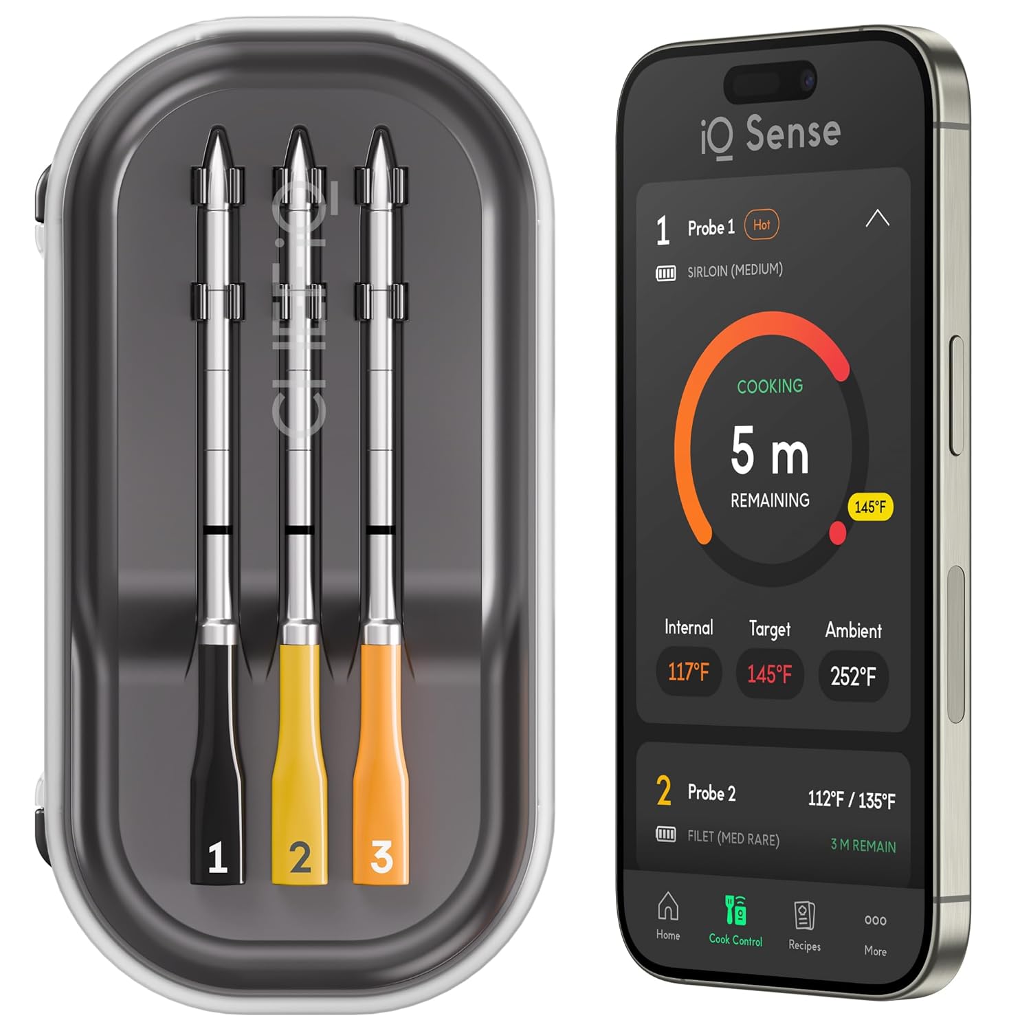 CHEF iQ Sense Gen3: Wireless 3-Probe Smart Meat Thermometer